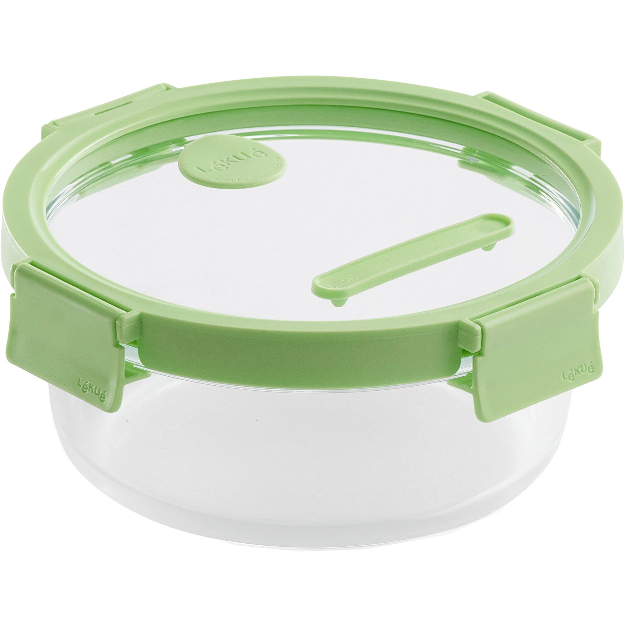 Lékué Rund Madkasse 950 Ml  Glas Grøn