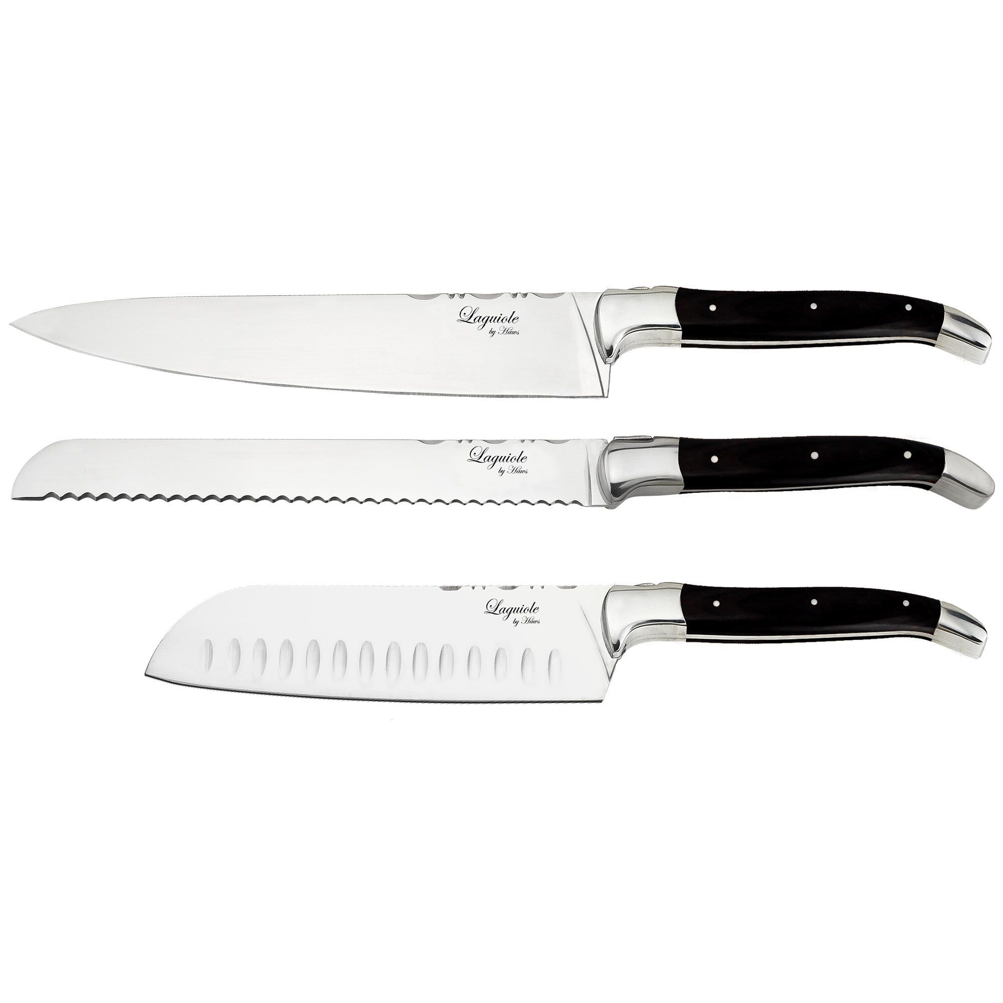 Laguiole By Haws Knivsæt   Dele  Black Wood
