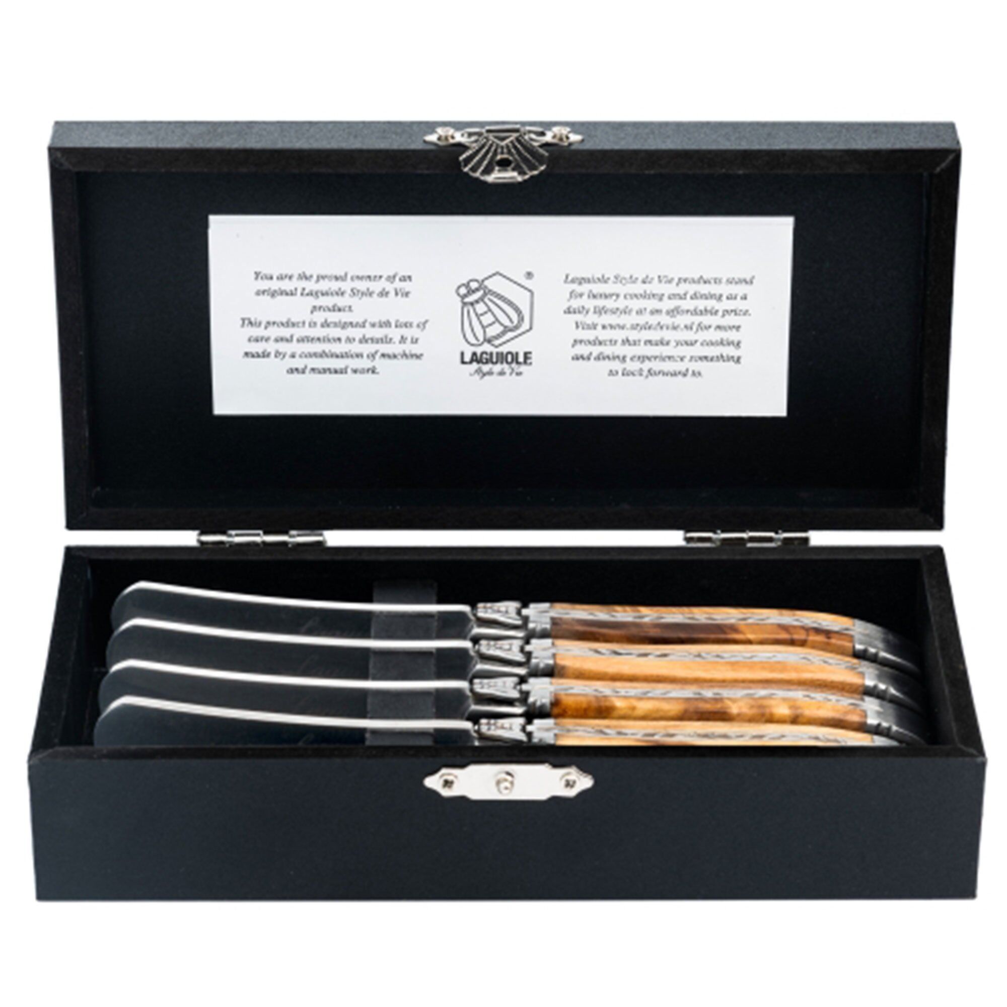 Laguiole Smørknive  -pak  Oliventræ