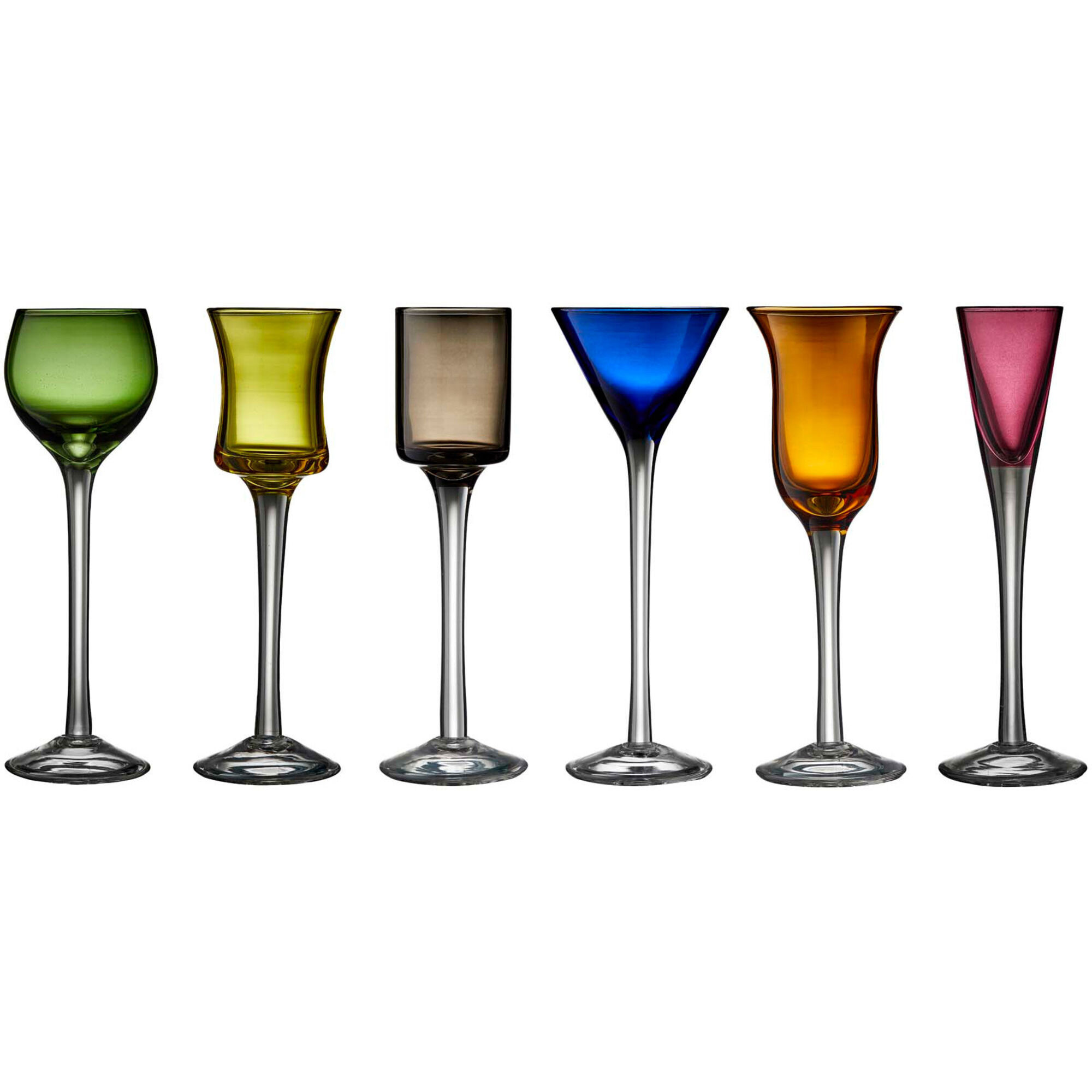 Lyngby Glas Snapseglas På Fod    Stk
