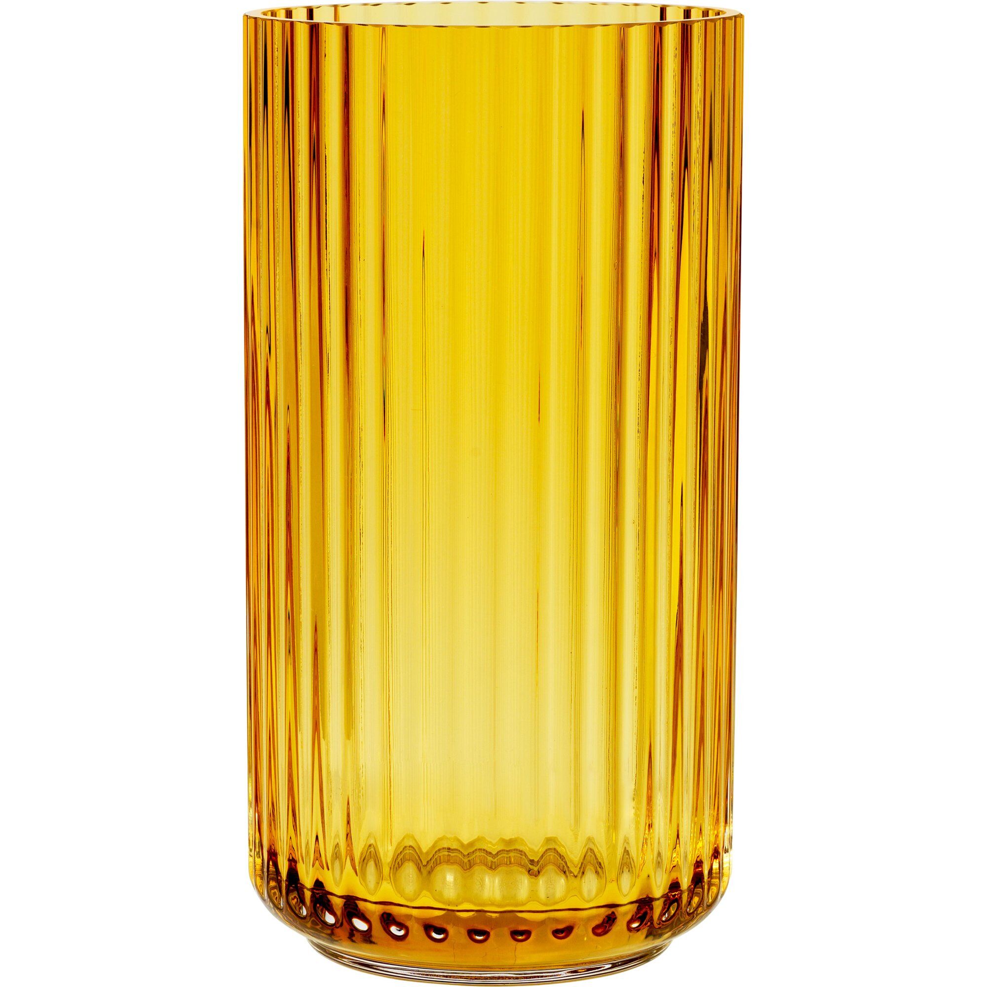 Lyngby Porcelæn Lyngbyvasen 15 Cm  Glas Amber