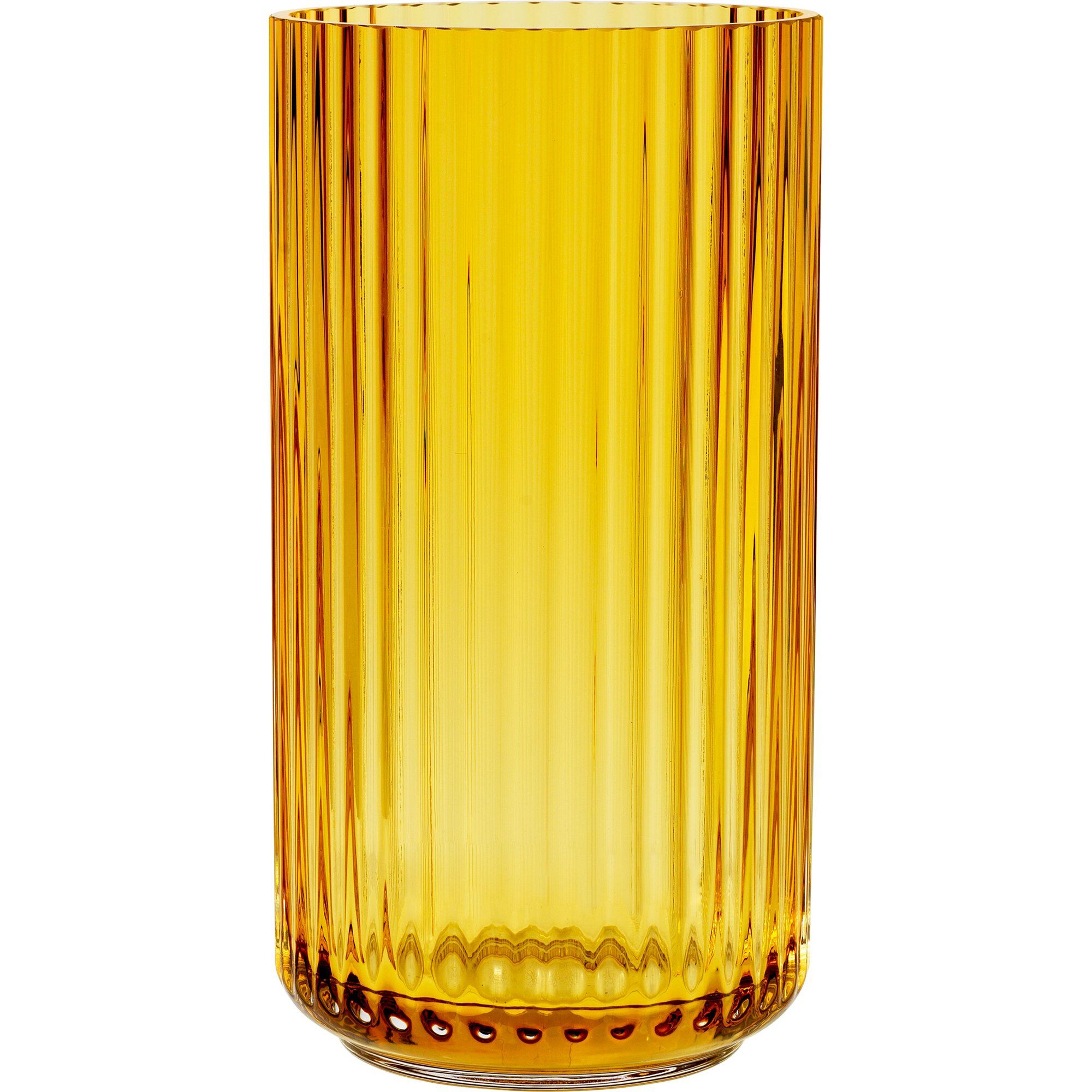 Lyngby Porcelæn Lyngbyvasen 20 Cm  Glas Amber