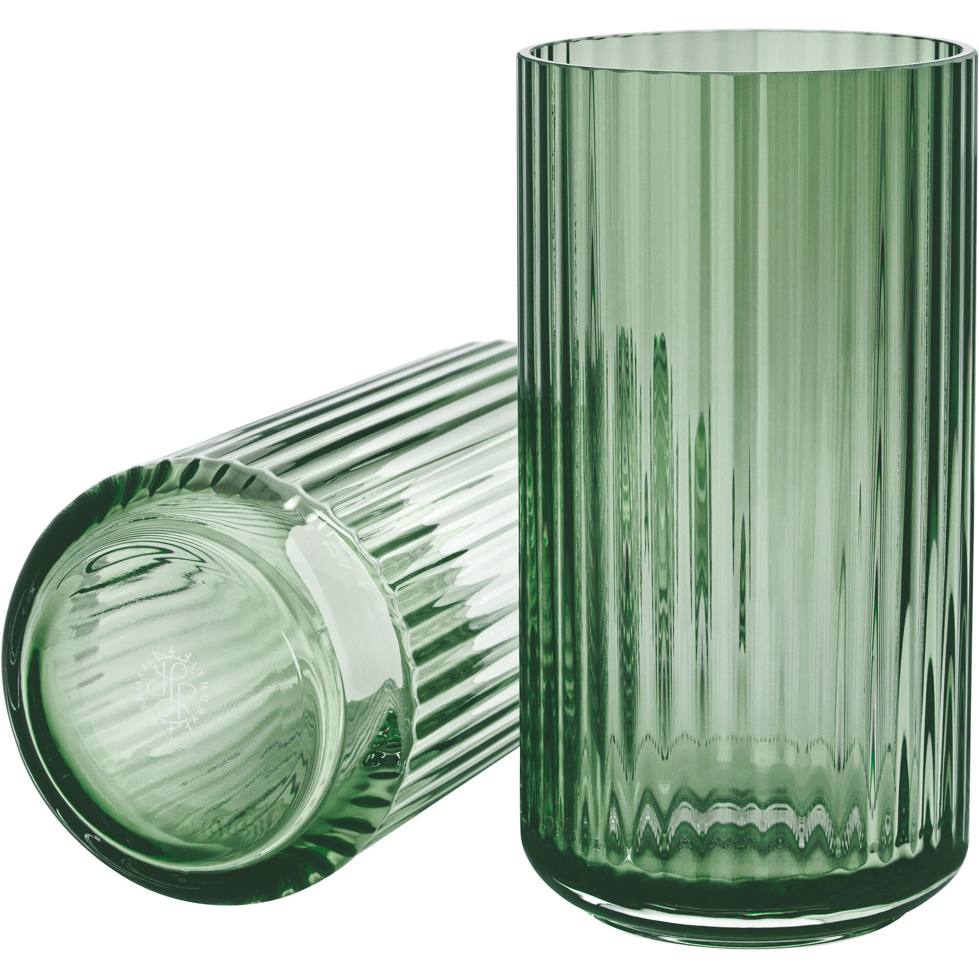 Lyngby Porcelæn Lyngbyvasen 20 Cm  Glas Copenhagen Green