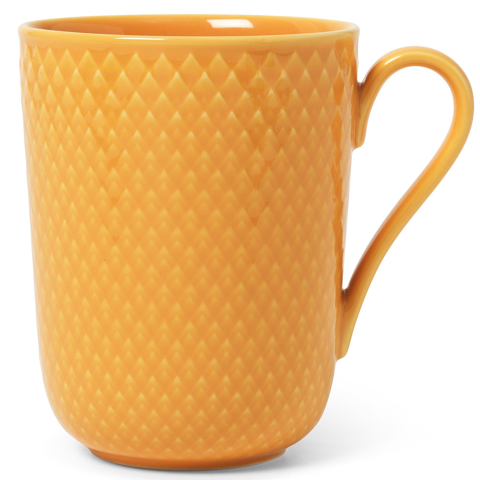Lyngby Porcelæn Rhombe Color Krus Med Hank 33 Cl  Gul