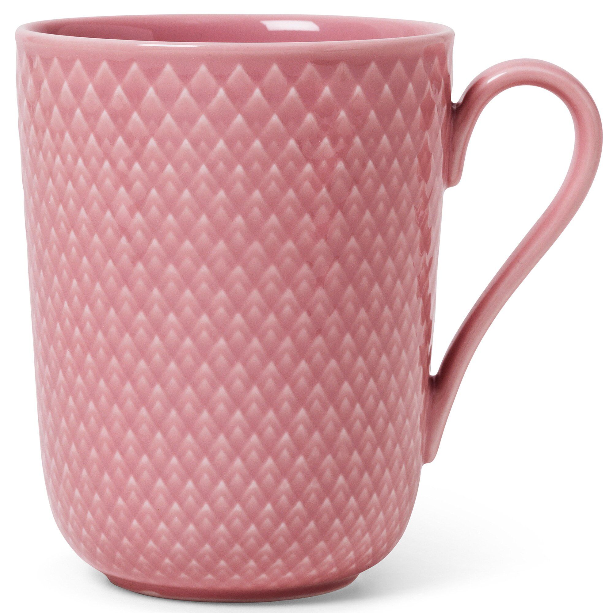 Lyngby Porcelæn Rhombe Color Krus Med Hank 33 Cl  Rosa