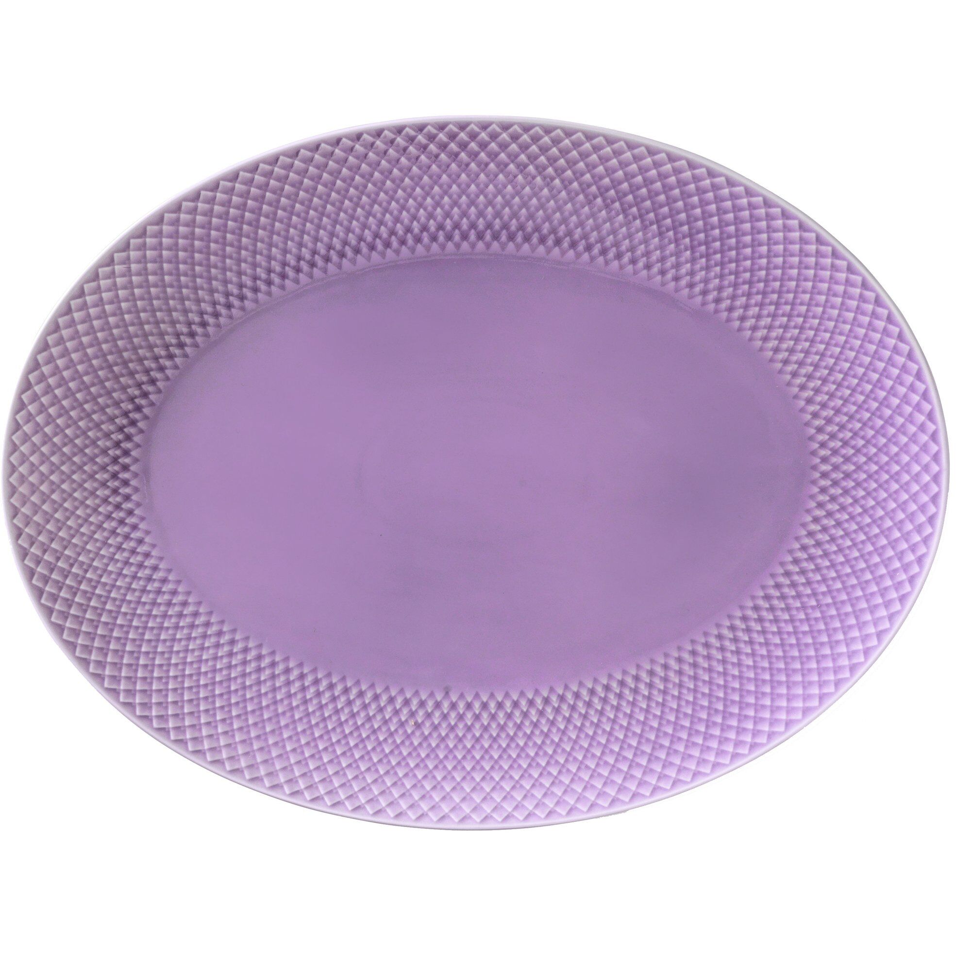 Lyngby Porcelæn Rhombe Color Ovalt Serveringsfad 35x26   Cm