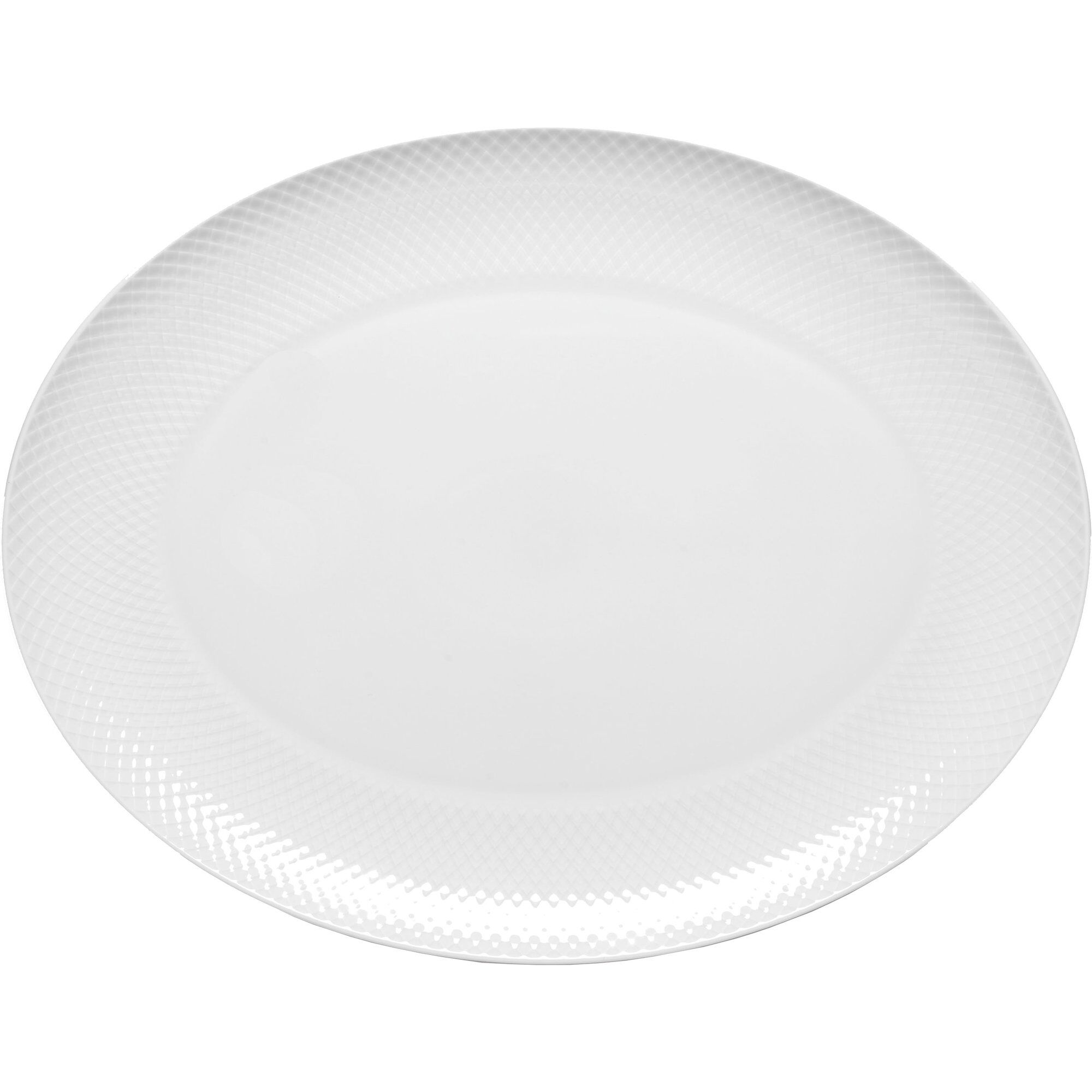 Lyngby Porcelæn Rhombe Color Ovalt Serveringsfad 42x32 Cm
