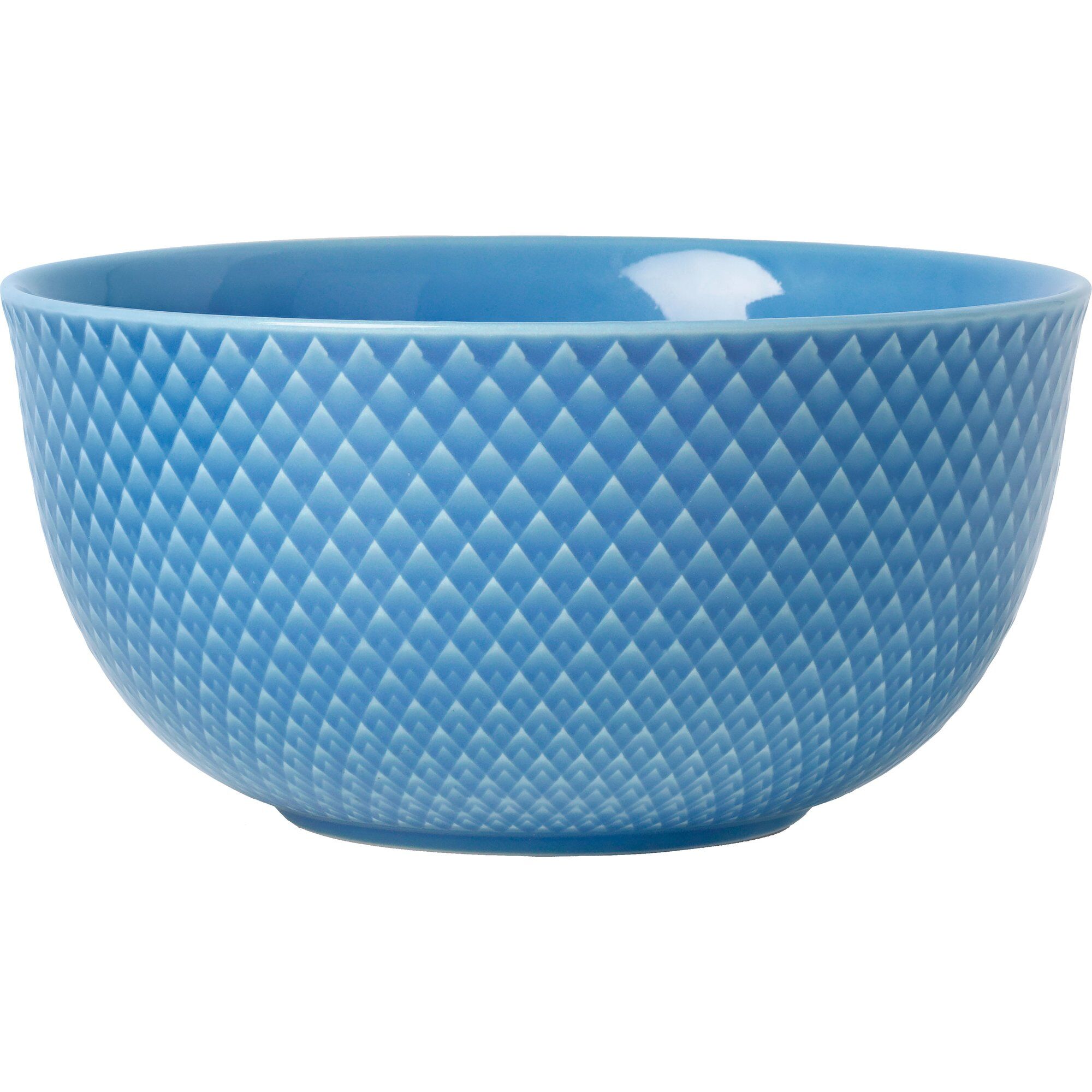 Lyngby Porcelæn Rhombe Color Serveringsskål Blå 17   Cm