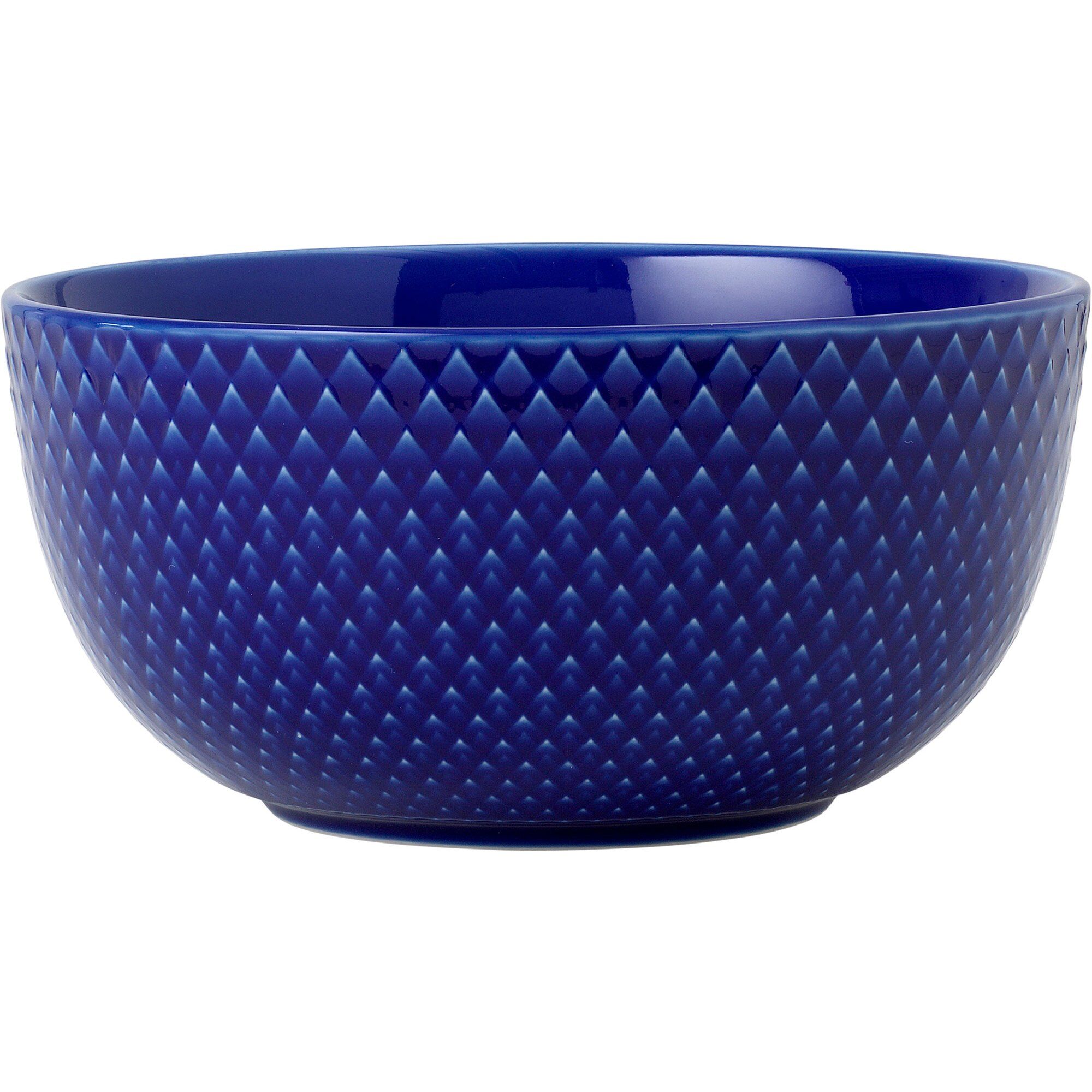 Lyngby Porcelæn Rhombe Color Skål 13 Cm  Mørkeblå
