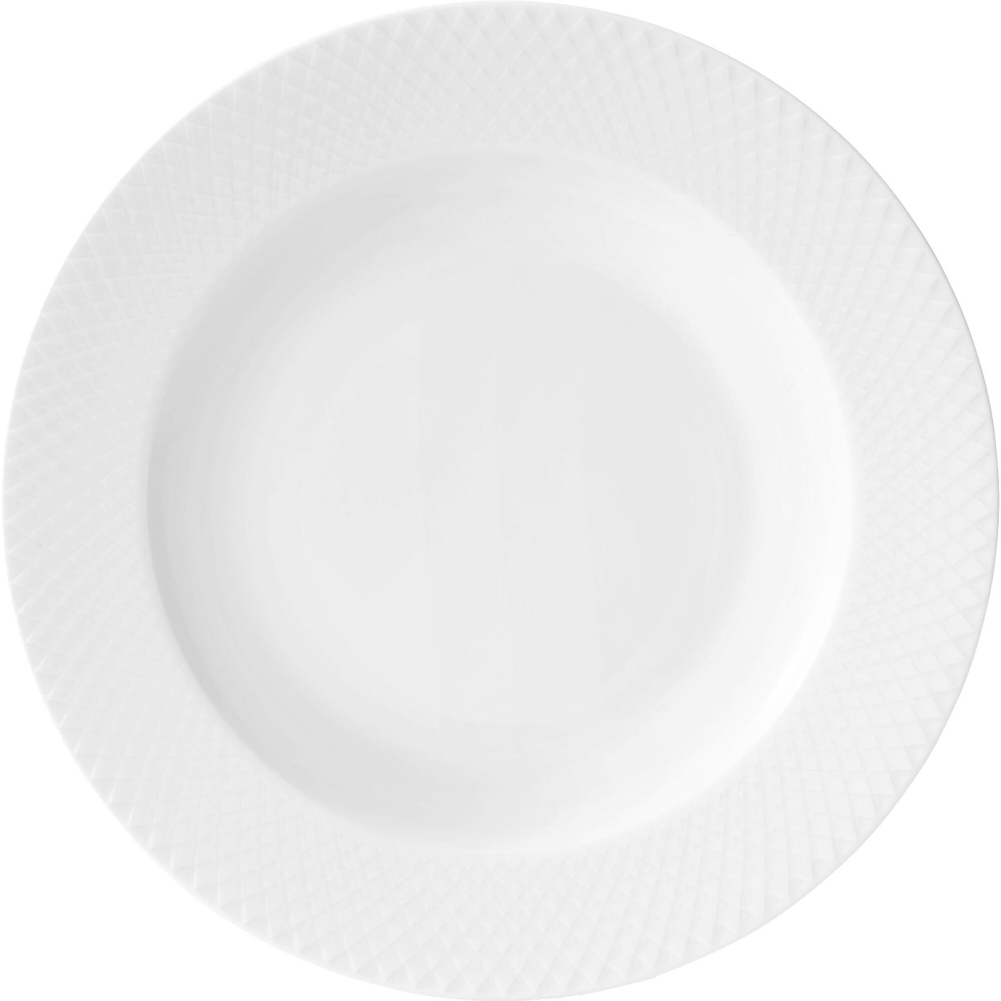 Lyngby Porcelæn Rhombe Dyb Tallerken  23 Cm