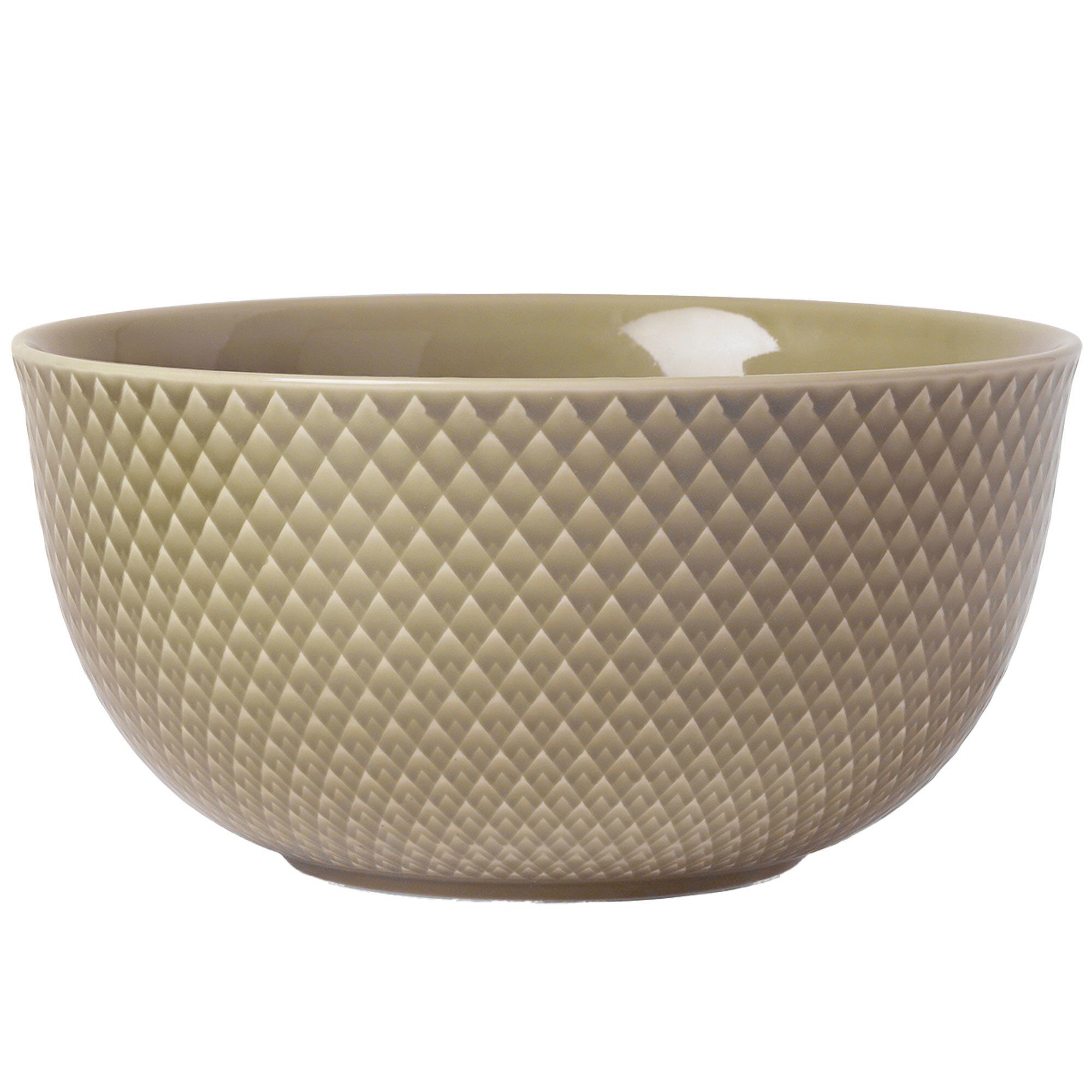 Lyngby Porcelæn Rhombe Earth Serveringsskål 17   Cm  Clay