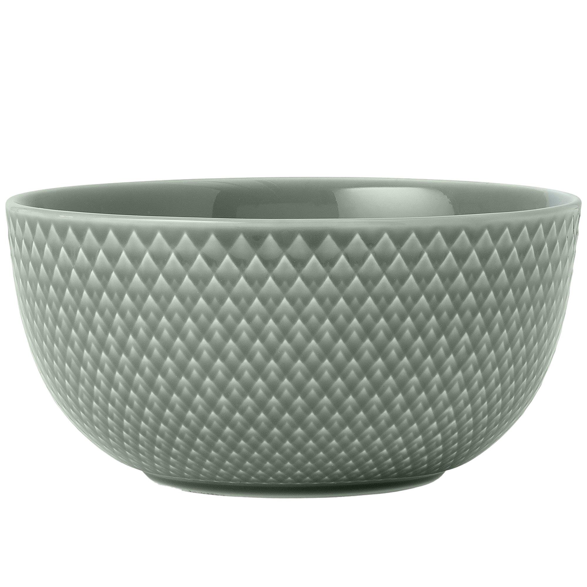 Lyngby Porcelæn Rhombe Earth Skål 13 Cm  Moss