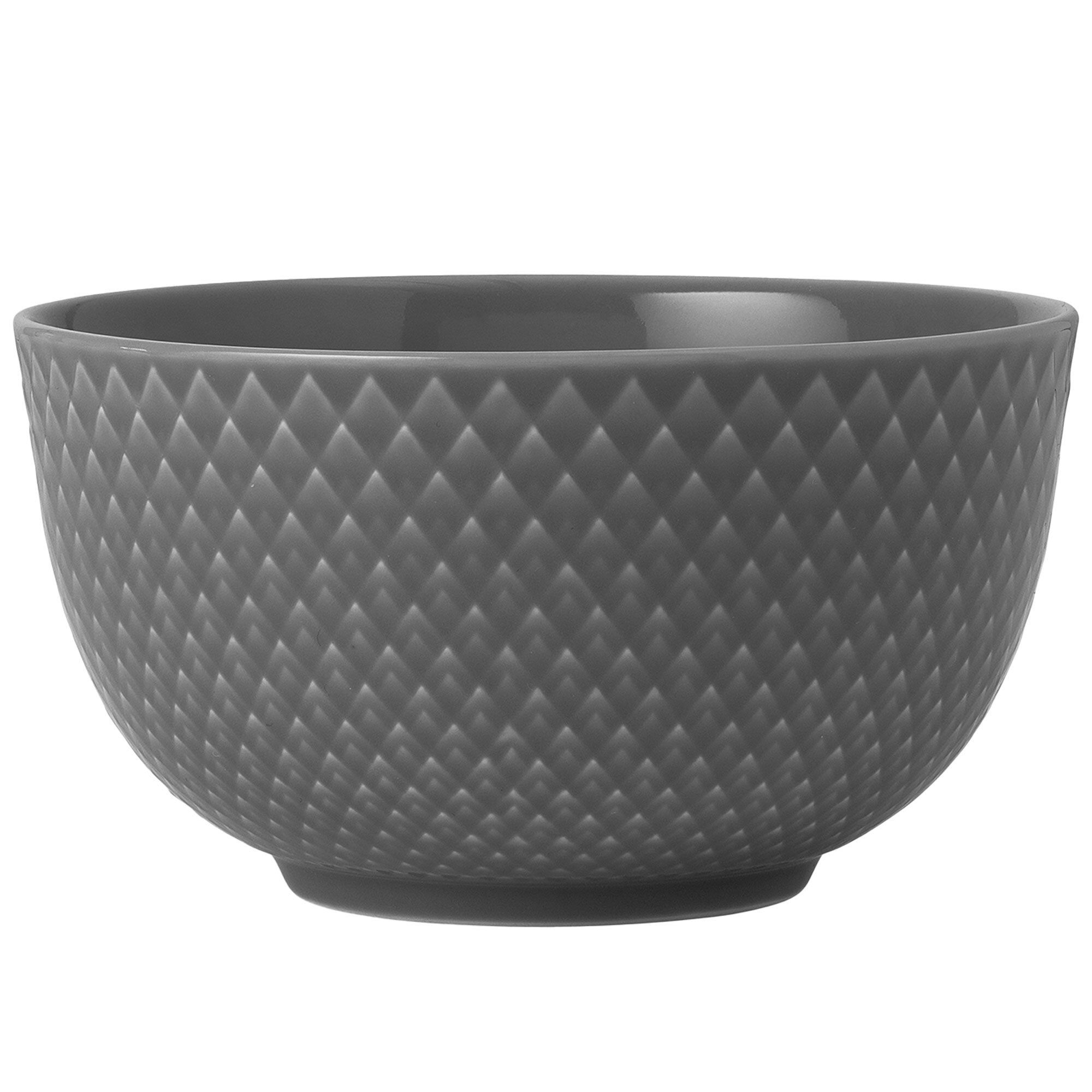 Lyngby Porcelæn Rhombe Earth Skål 11 Cm  Slate