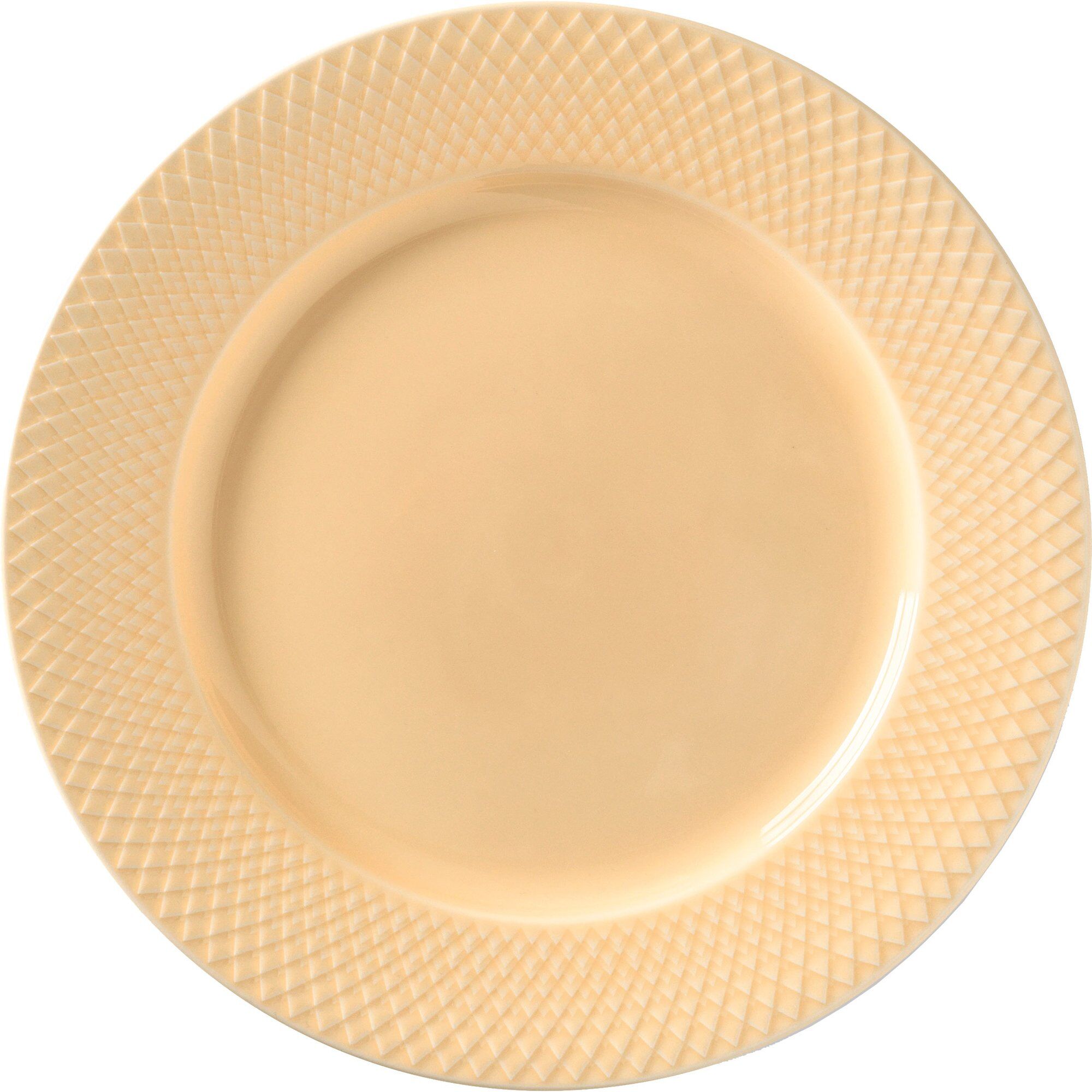 Lyngby Porcelæn Rhombe Middagstallerken 27 Cm Sand