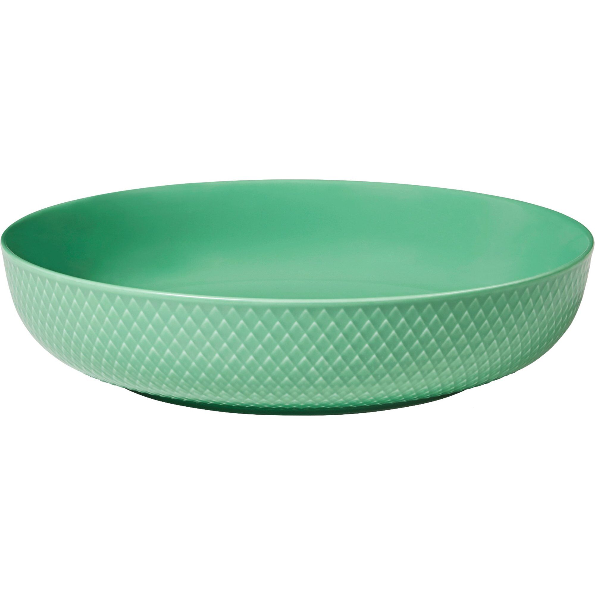 Lyngby Porcelæn Rhombe Serveringsskål 28 Cm  Grøn