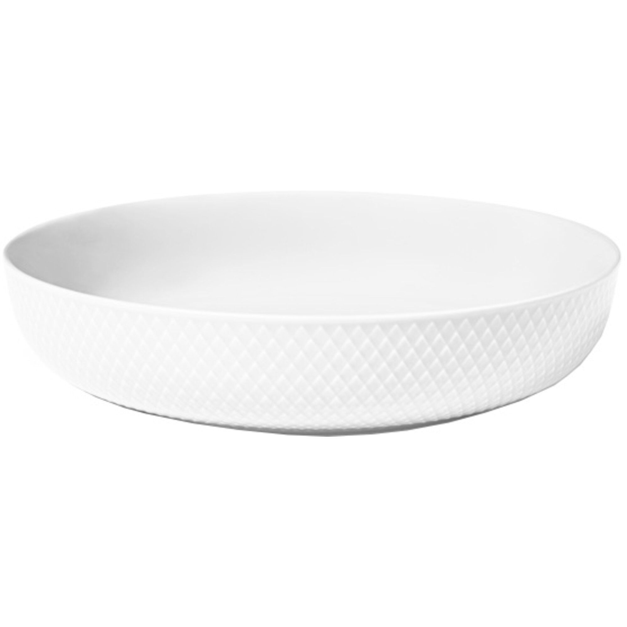 Lyngby Porcelæn Rhombe Serveringsskål 28 Cm  Hvid