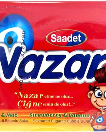 Nazar Tyggegummi Jordbær   Banan 100 Stk