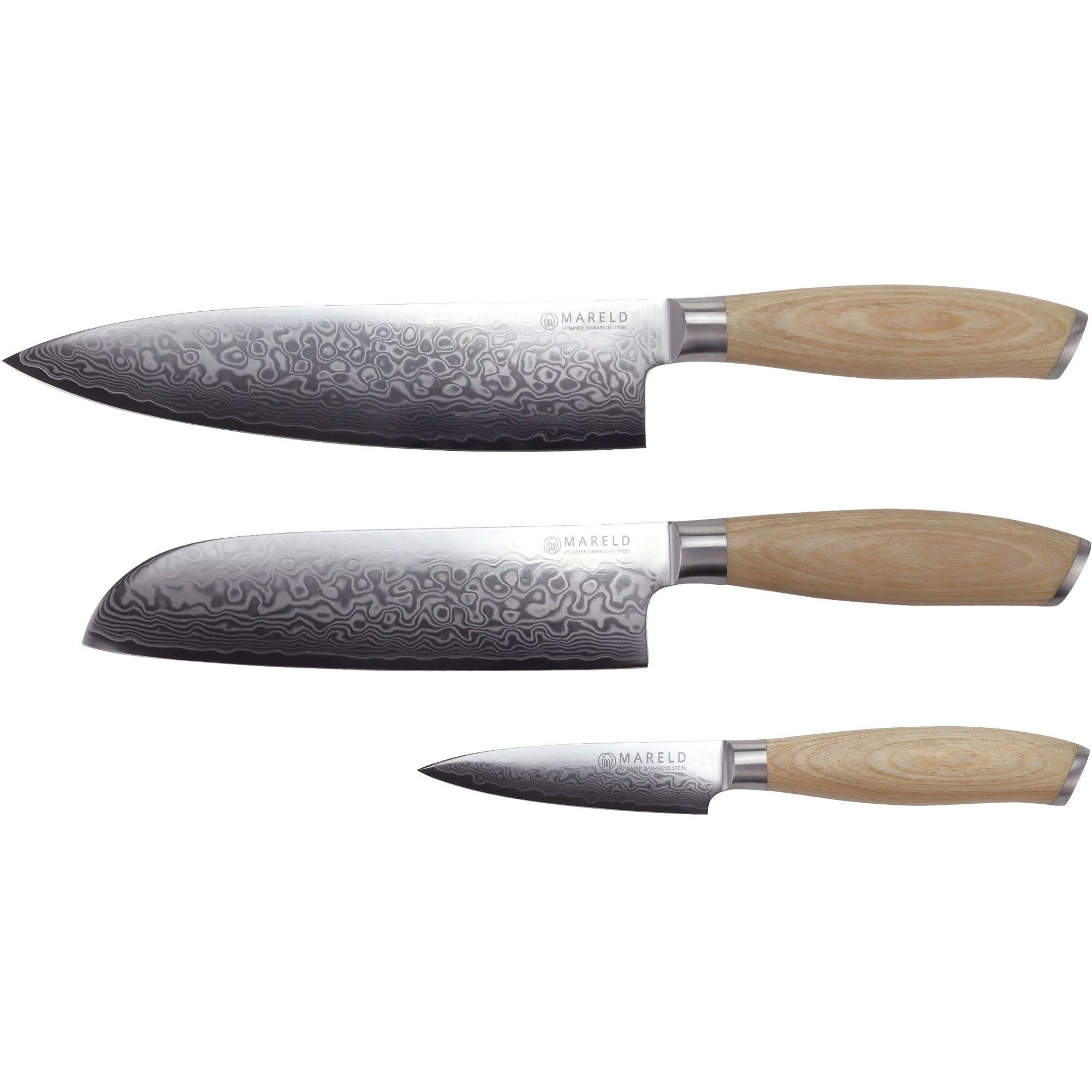 Mareld Akio Santoku Knivsæt    Knive