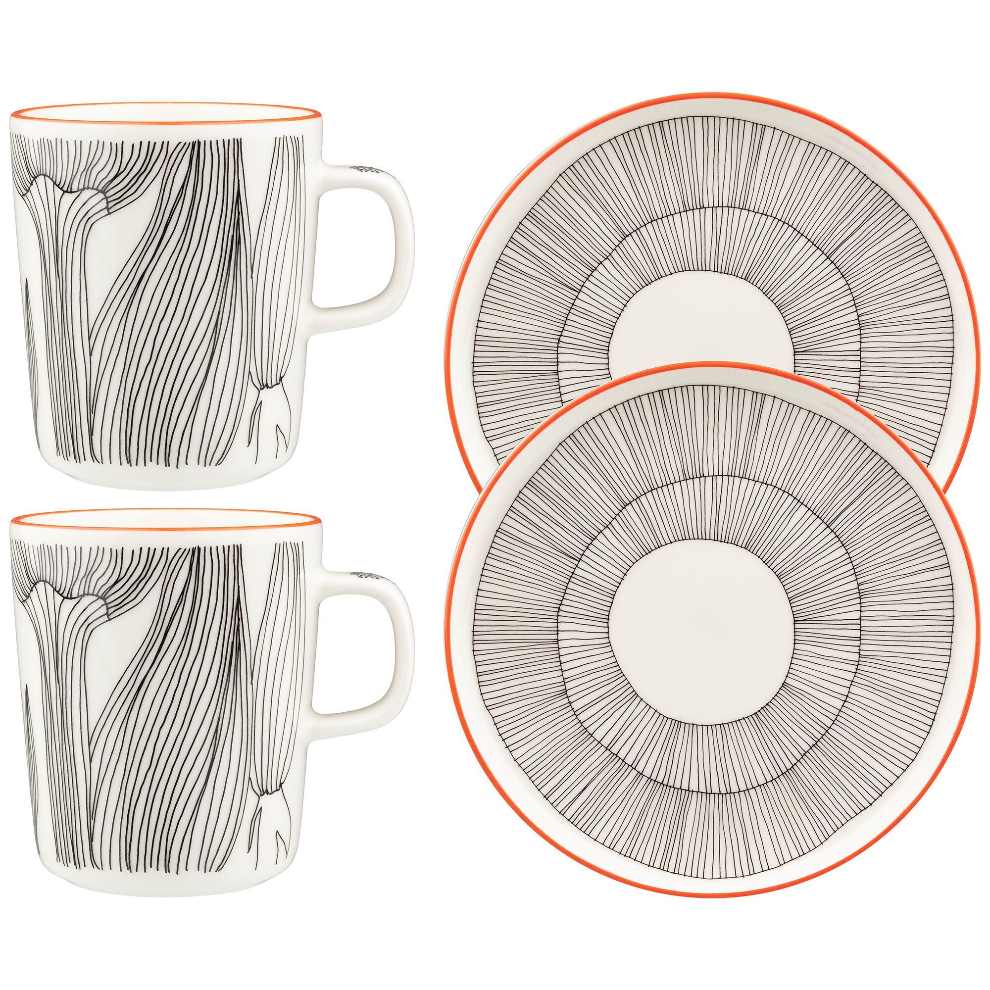 Marimekko Kukat Puhkeavat Morgenmadssæt  Krus   Tallerken