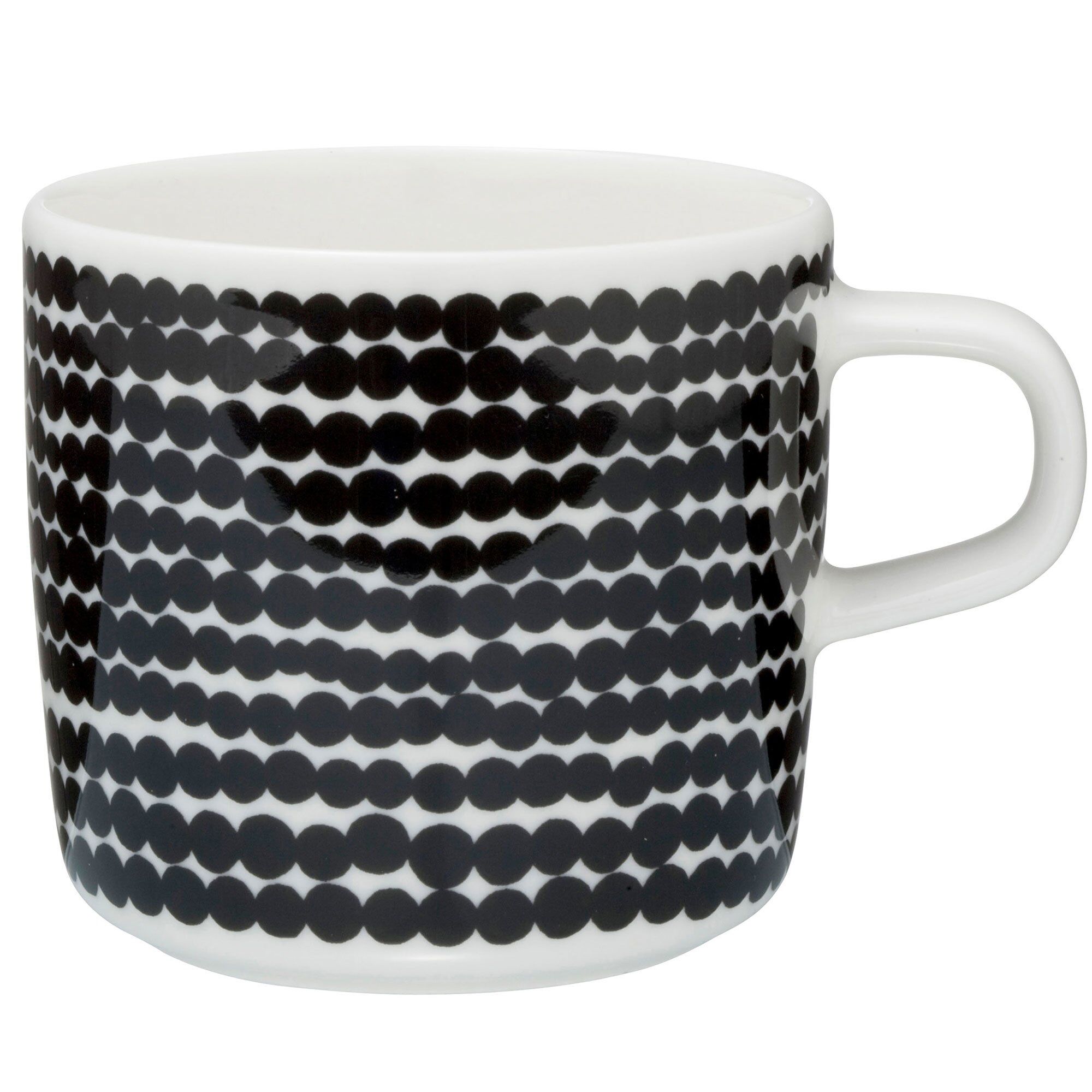 Marimekko Oiva Kaffekop   Dl  Siirtolapuutarha  Hvid Sort