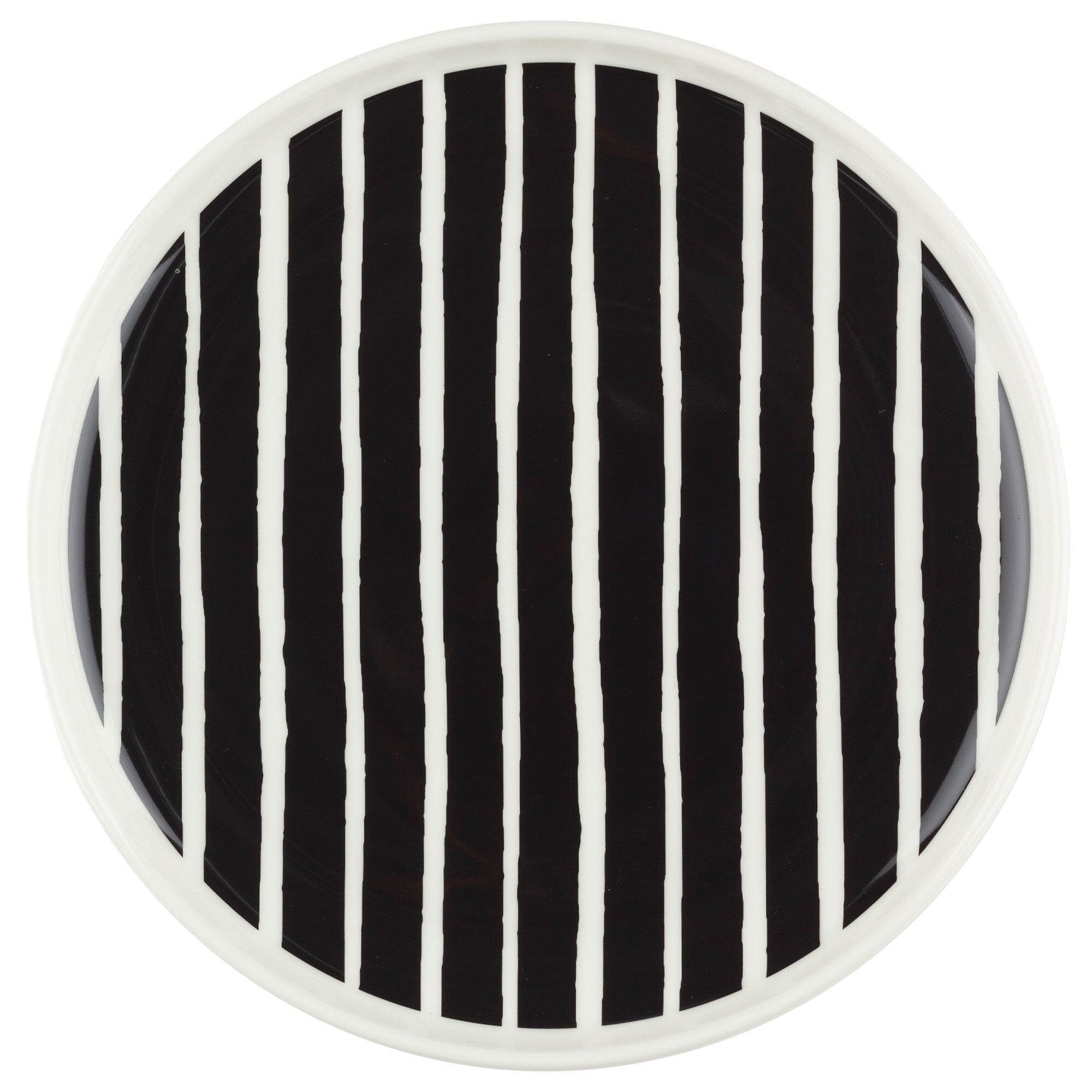 Marimekko Piccolo Tallerken 20 Cm  Hvid Sort