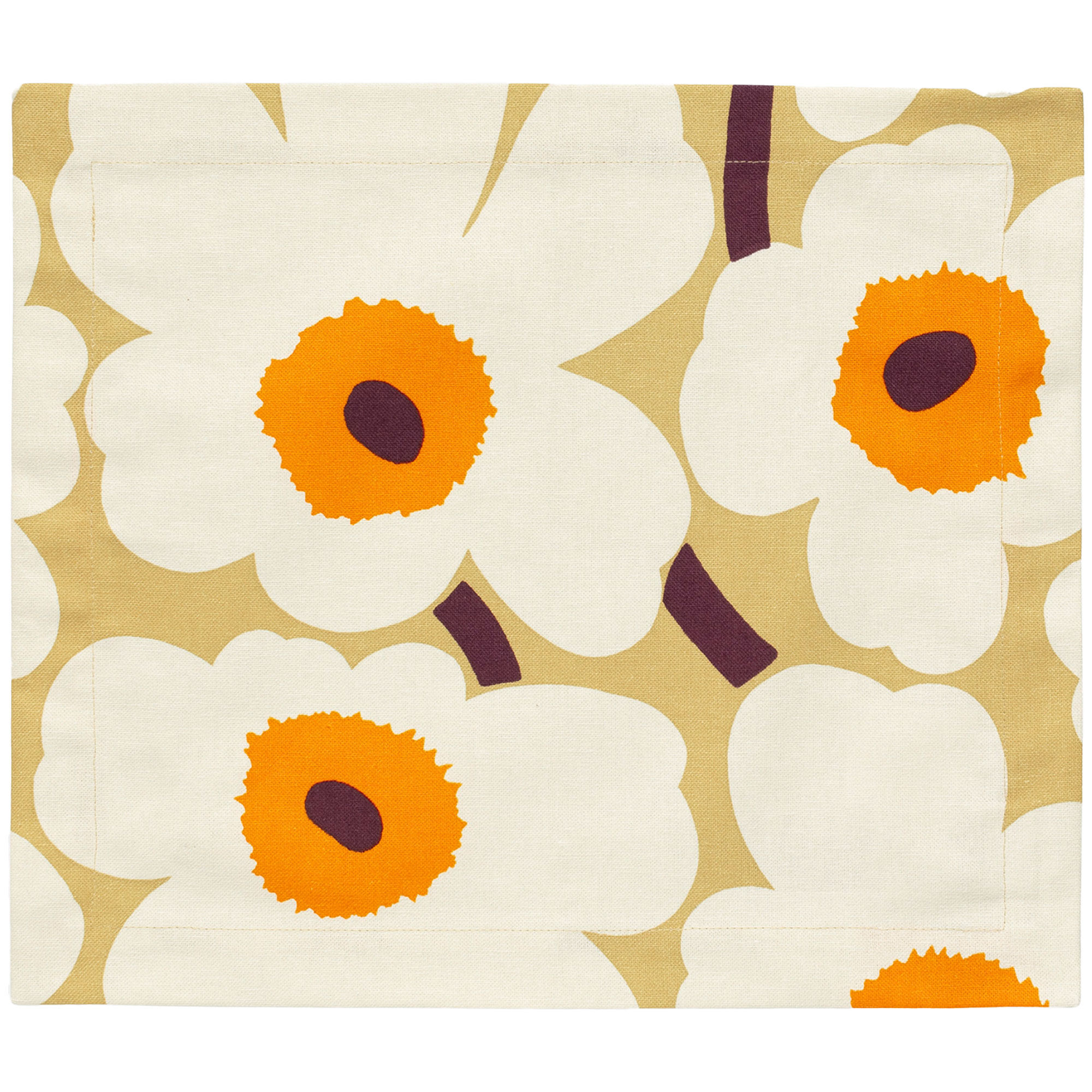 Marimekko Pieni Unikko Bordskåner 35x40 Cm  Hvid Orange Karamel