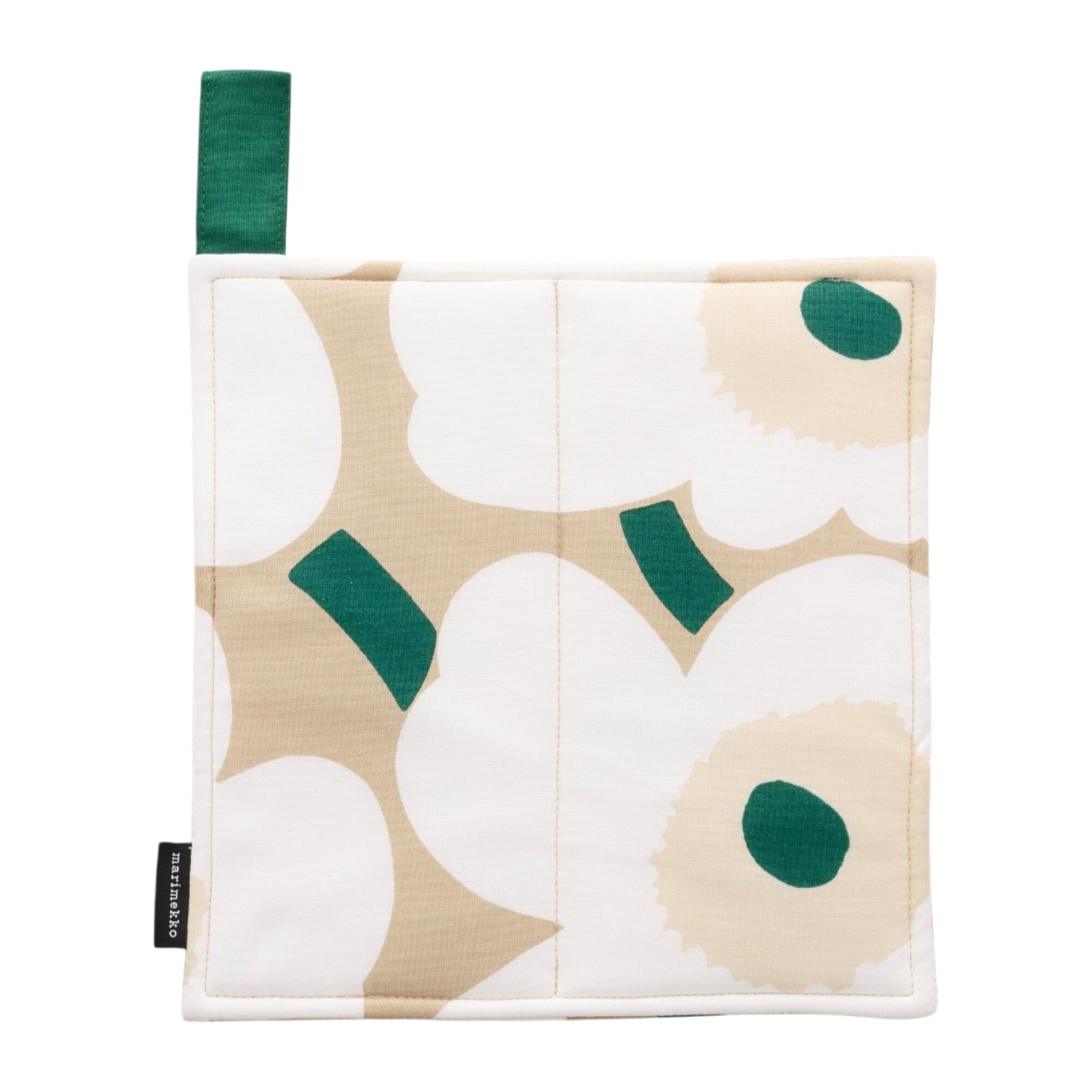 Marimekko Pieni Unikko Grydelap 21      21   Cm  Sand Hvid Hø Smaragd