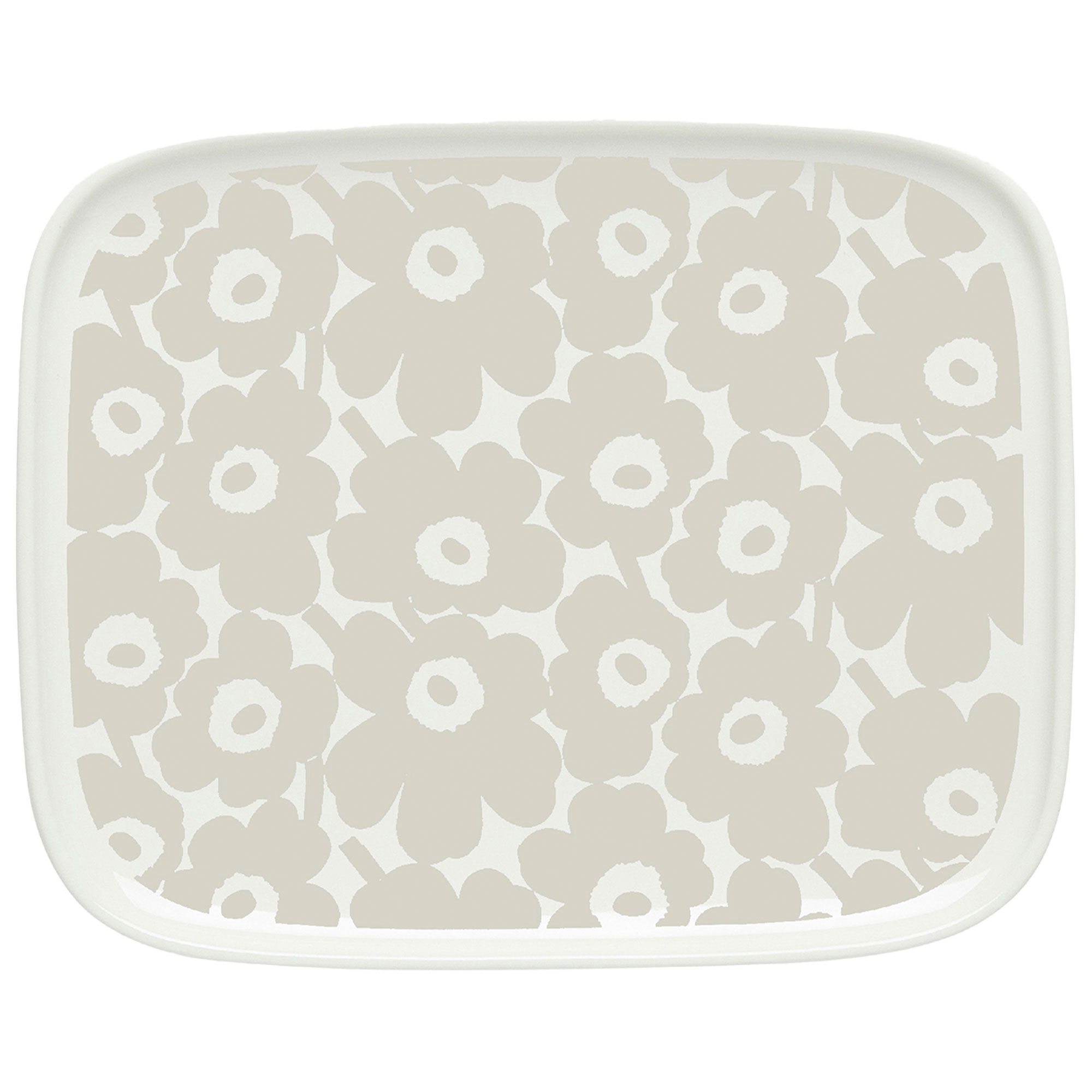 Marimekko Pikkuinen Unikko Tallerken 15ã 12 Cm  Hvid Beige