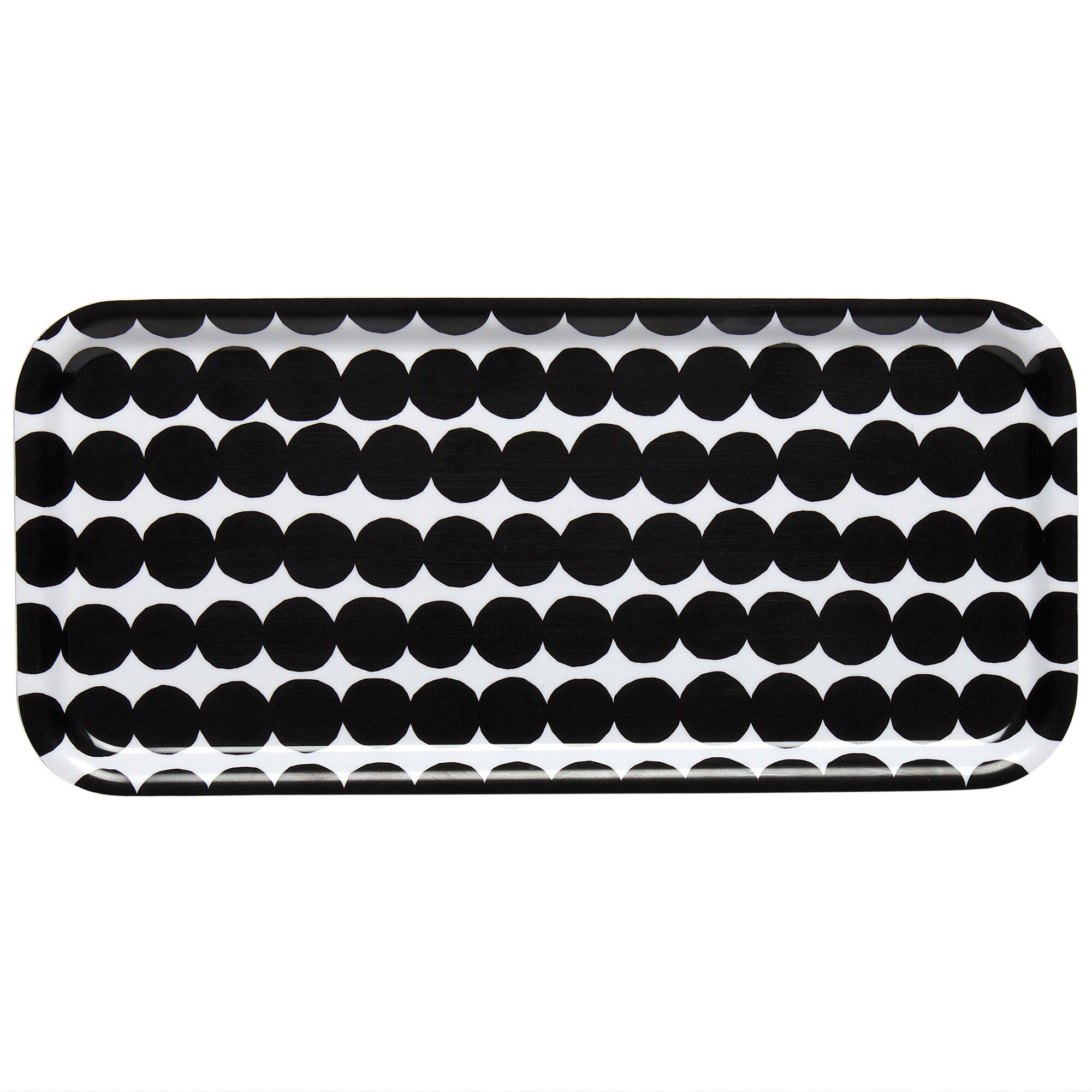 Marimekko Räsymatto Bakke  15   32 Cm  Sort Hvid