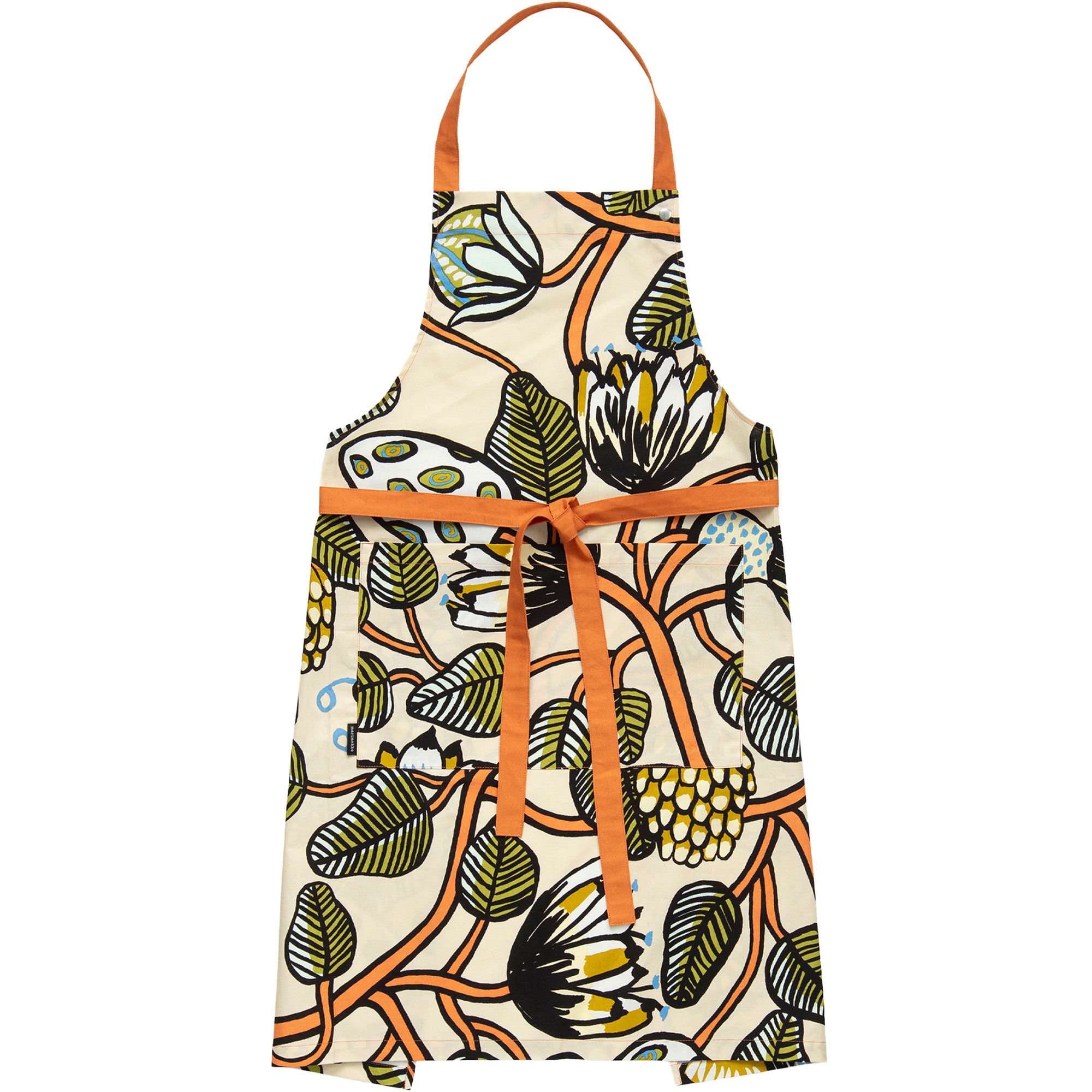 Marimekko Tiara Forklæde  Sand Grøn Orange
