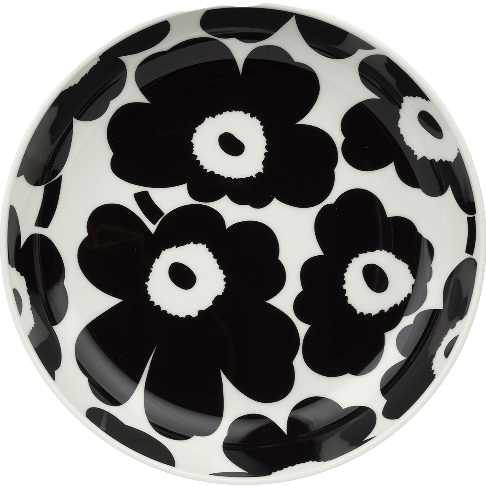 Marimekko Unikko Dyb Tallerken ø20   Cm  Sort Hvid