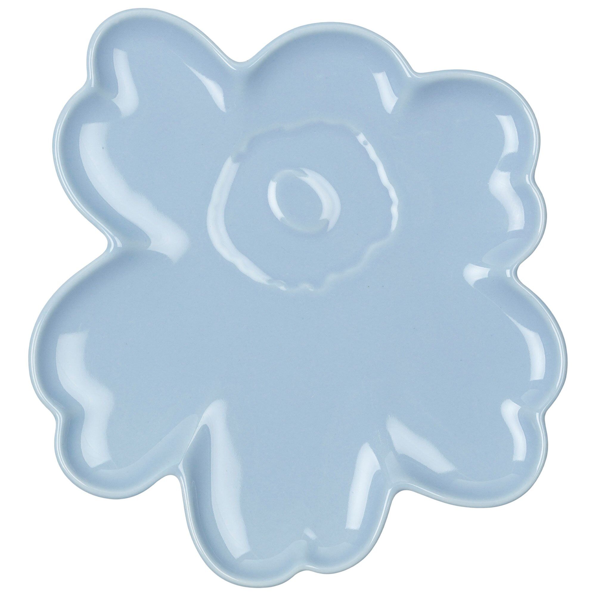 Marimekko Unikko Shape Tallerken 20 Cm  Lyseblå