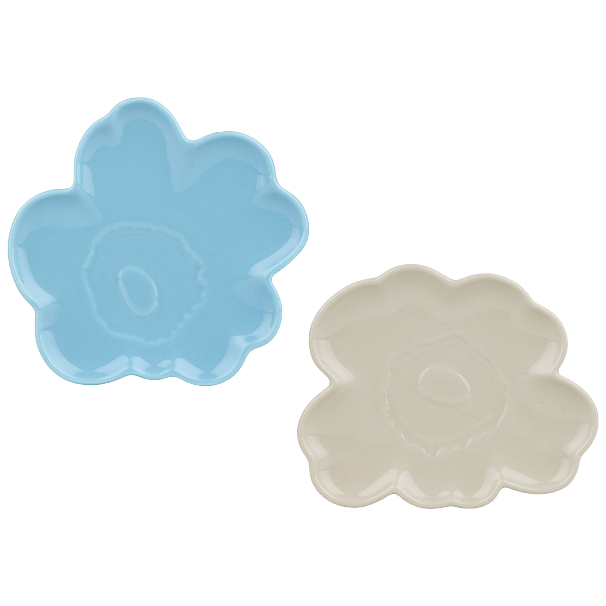 Marimekko Unikko Shape Tallerken  Lyseblå Beige    Stk