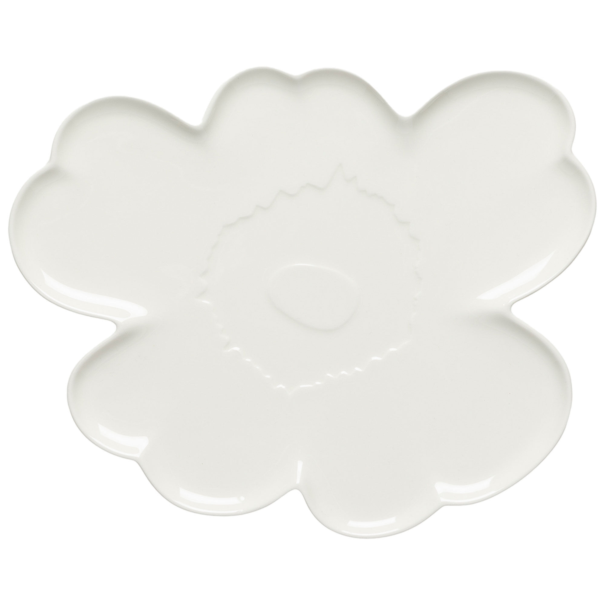 Marimekko Unikko Shape Tallerken Serveringsfad 32 Cm  Hvid