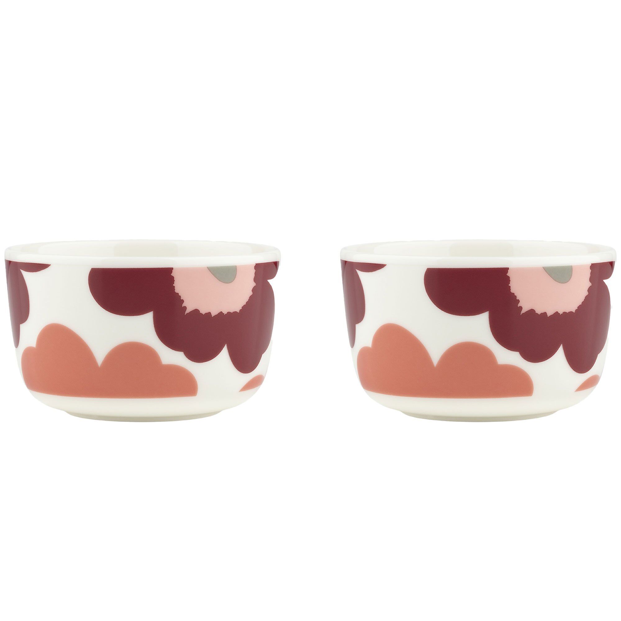 Marimekko Unikko Skål     Dl  Hvid Cherry Rød     Stk