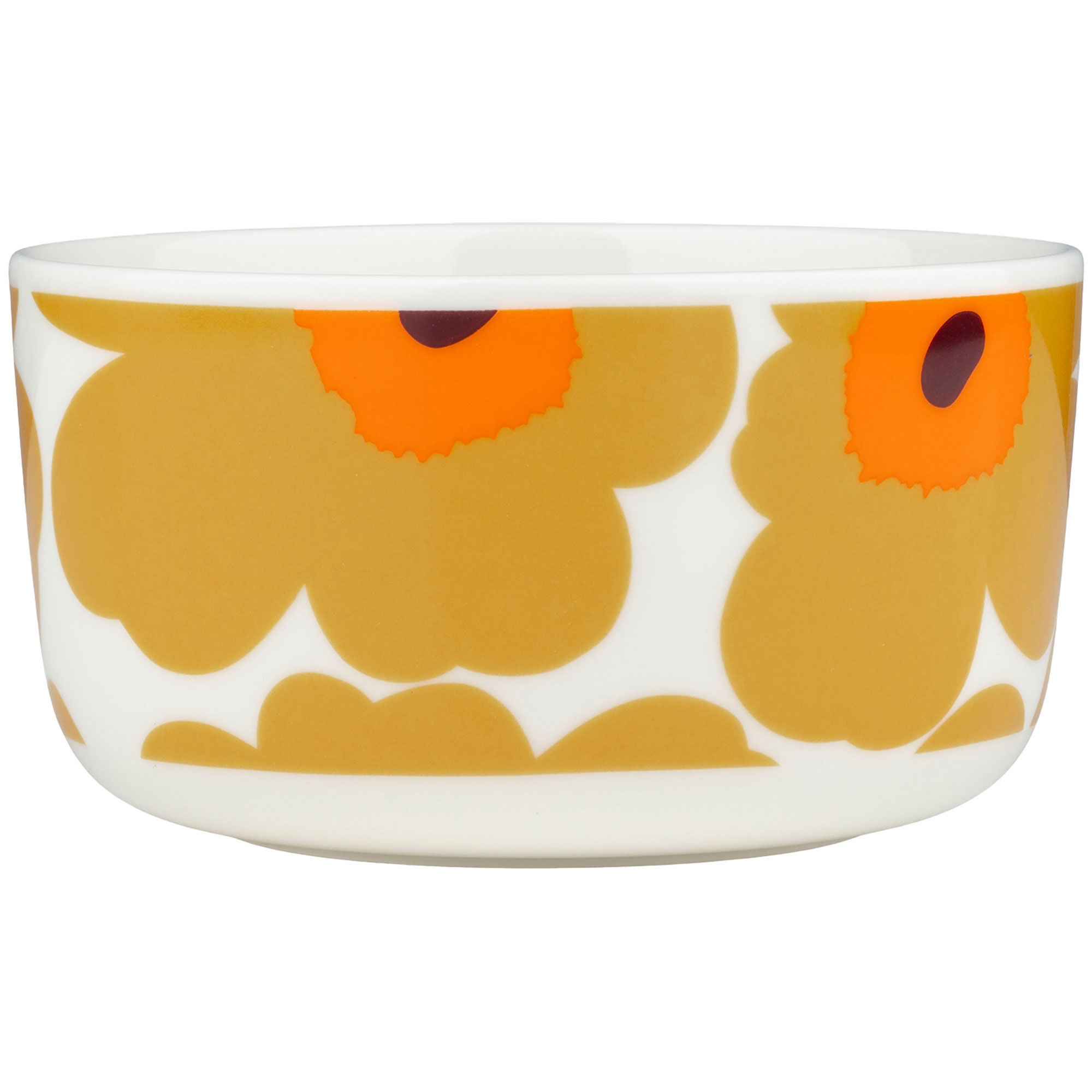 Marimekko Unikko Skål   Dl  Hvid Karamel Orange