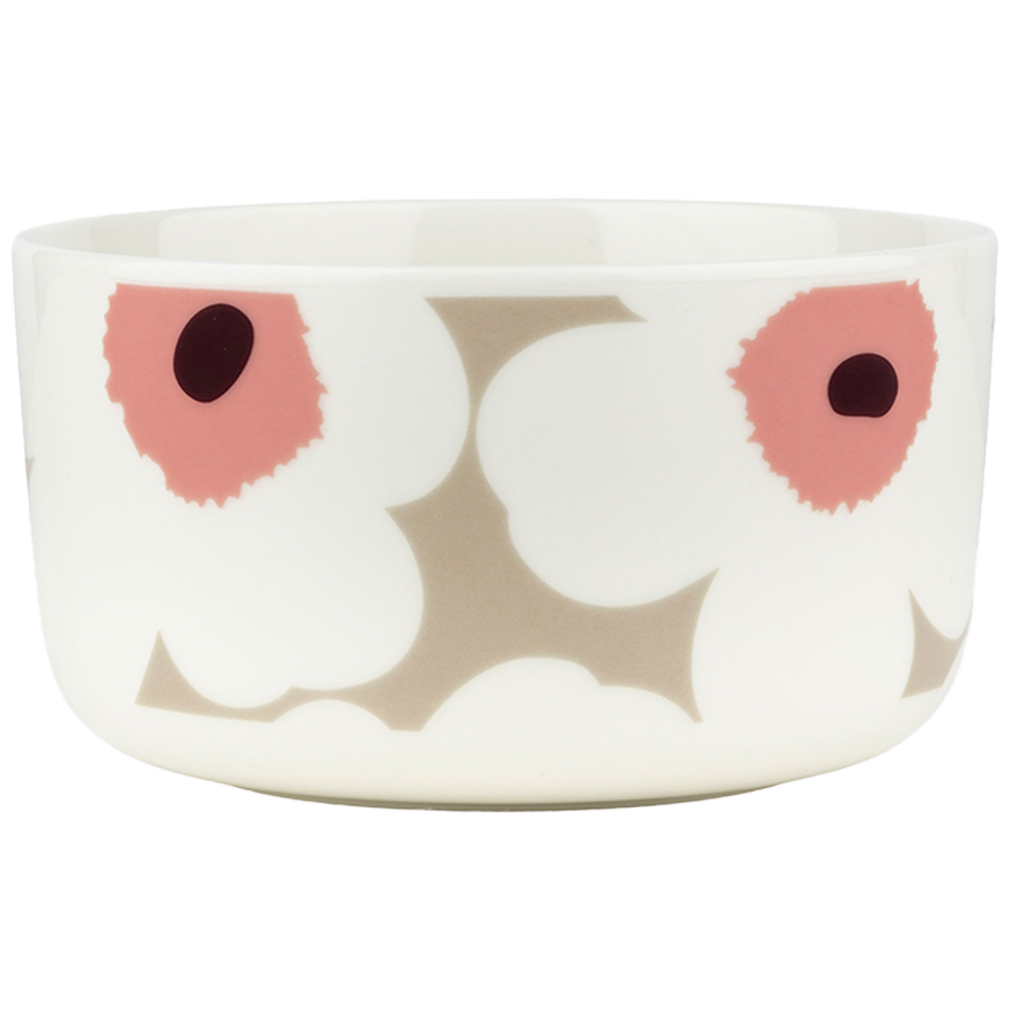 Marimekko Unikko Skål   Dl  Hvid Ler Rød