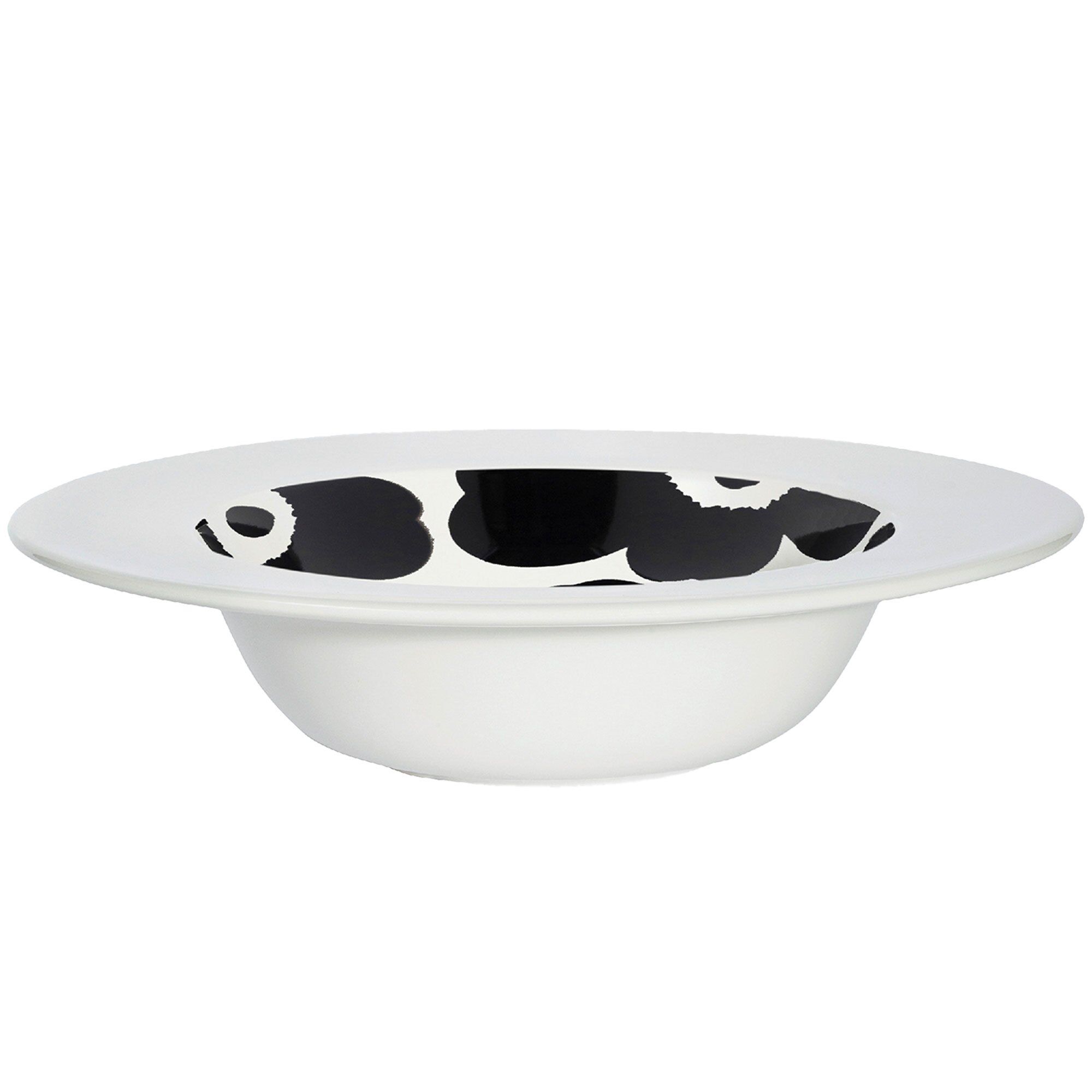 Marimekko Unikko Syvä Lautanen Dyb Tallerken 20 Cm  Hvid Sort