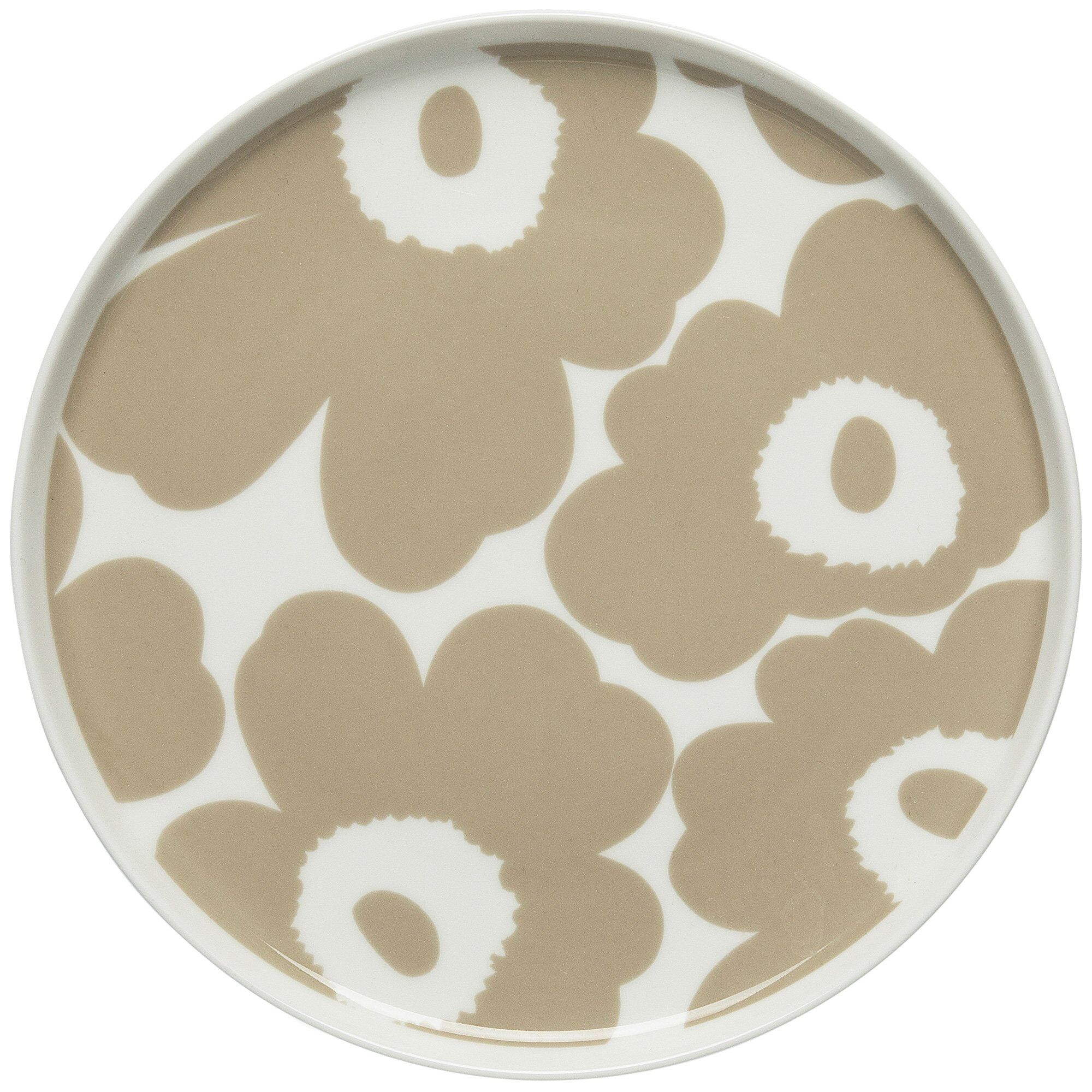 Marimekko Unikko Tallerken  20 Cm  Hvid Beige