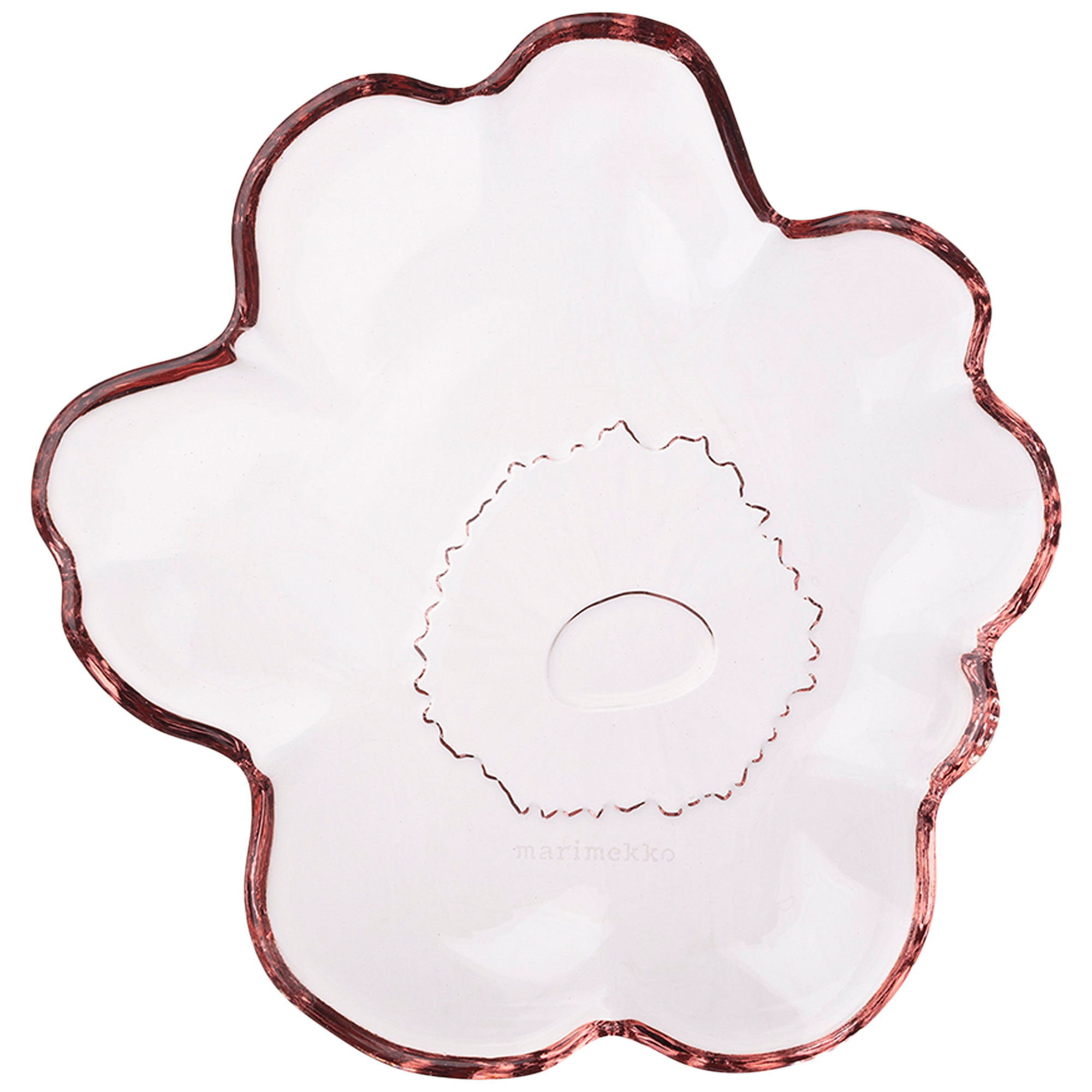 Marimekko Unikko Tallerken 13 Cm  Rosa Glas
