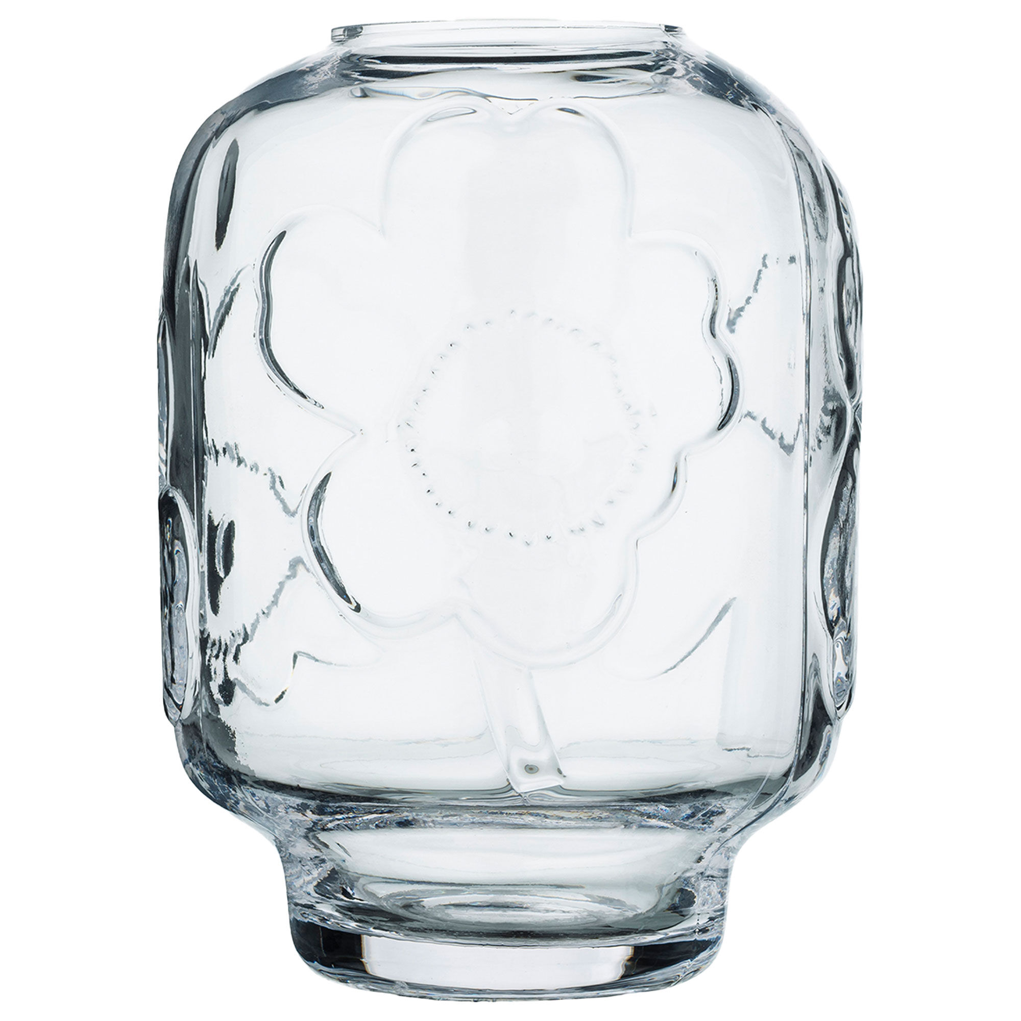 Marimekko Unikko Vase Glas 18 Cm  Clear