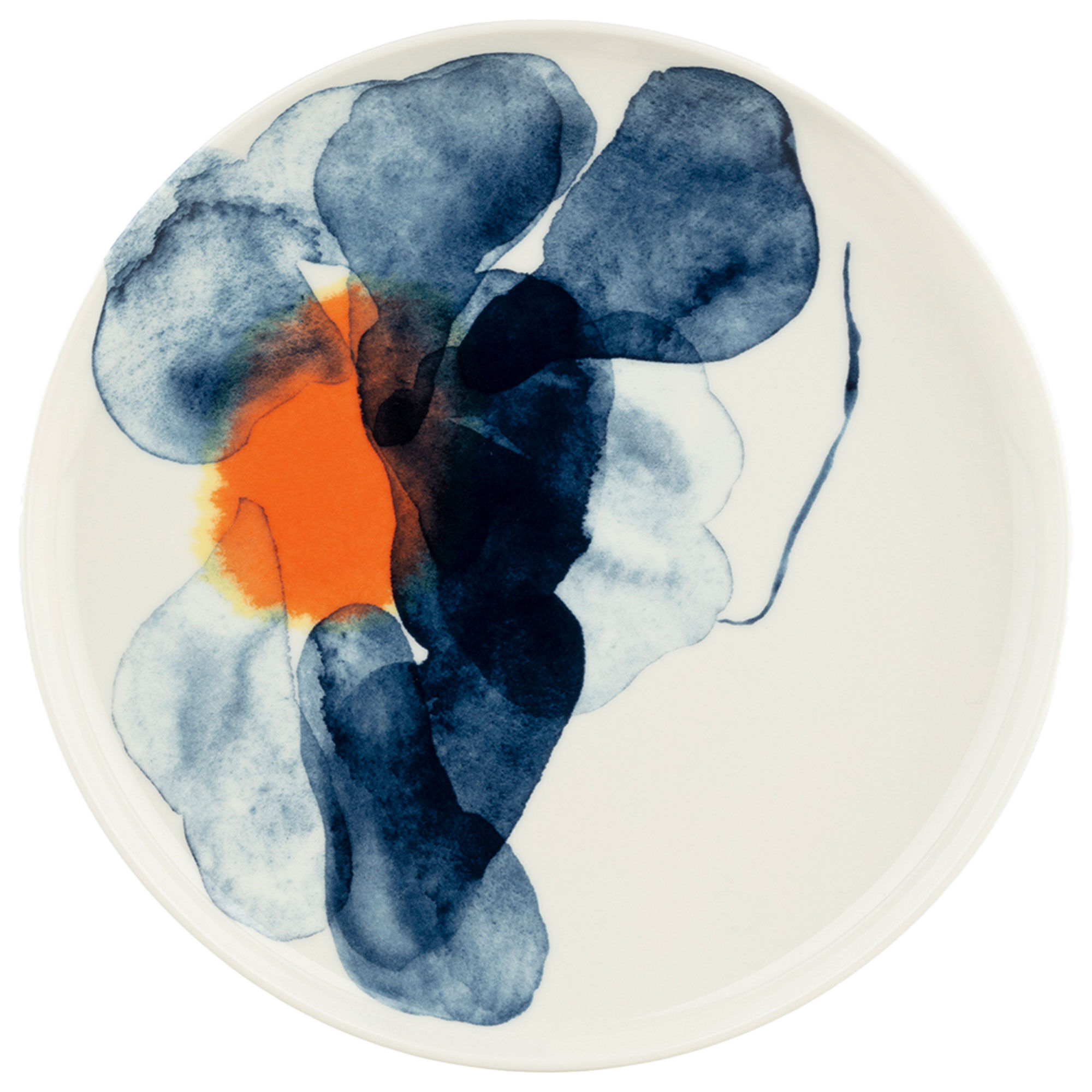 Marimekko Valssi Tallerken 25 Cm  White Blue Orange