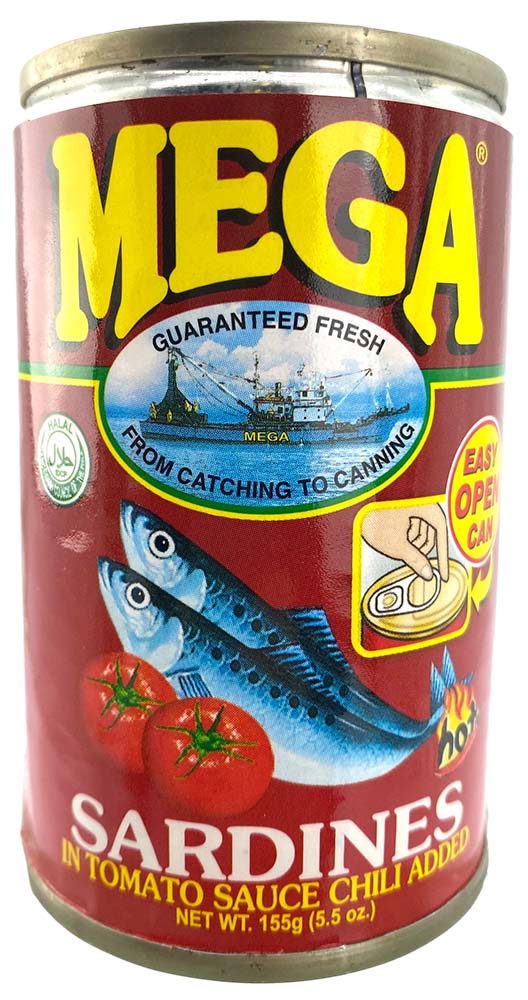 Mega Sardiner Tomatsauce Hot 155