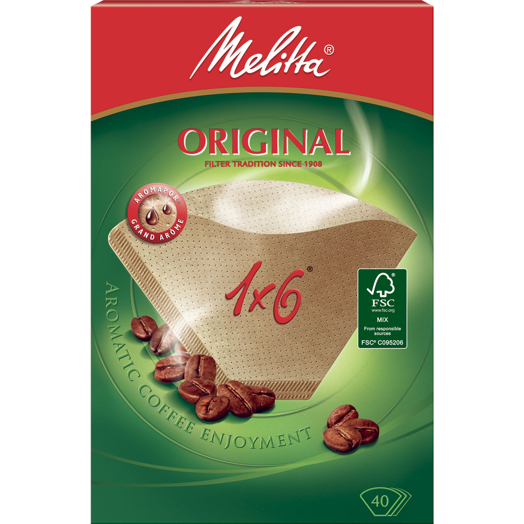 Melitta Original Kaffefilter 1x6 40 Stk