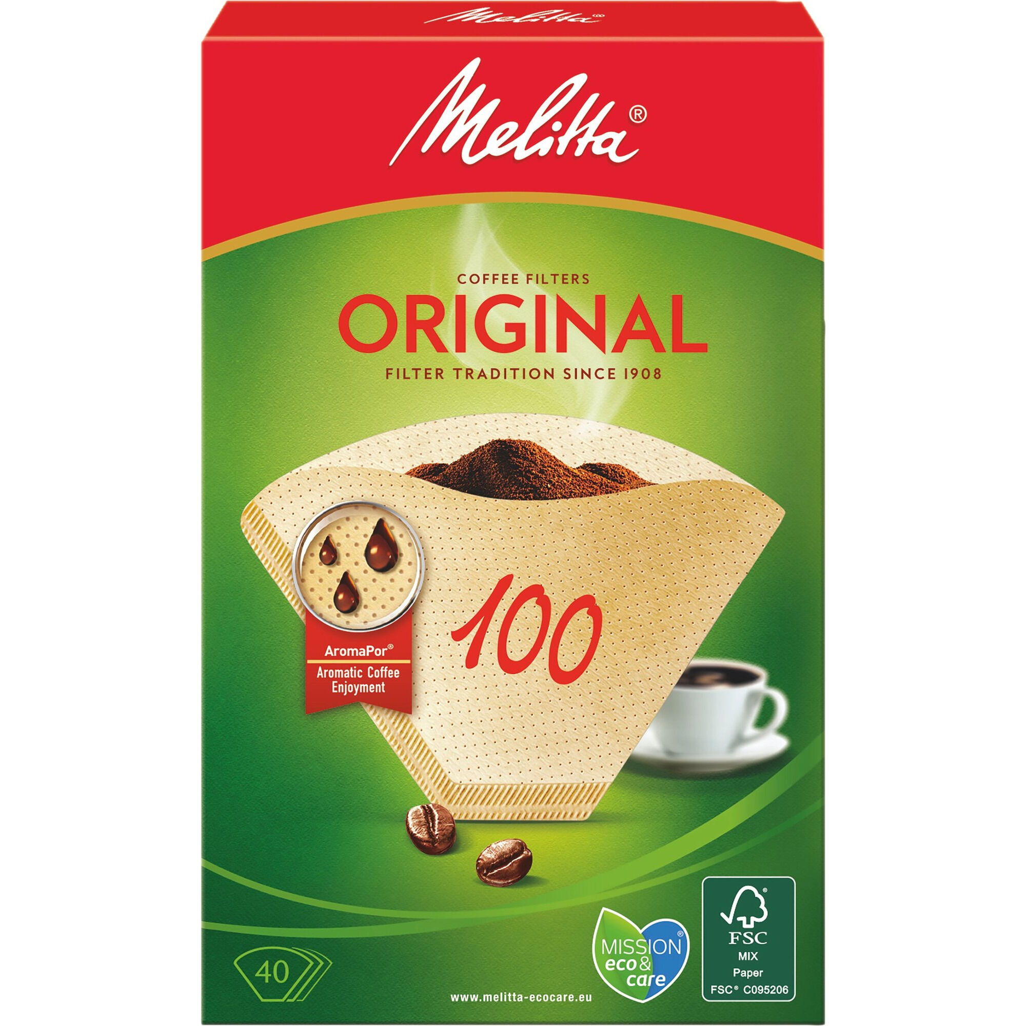 Melitta 100 40 Ubleget Kaffefiltre