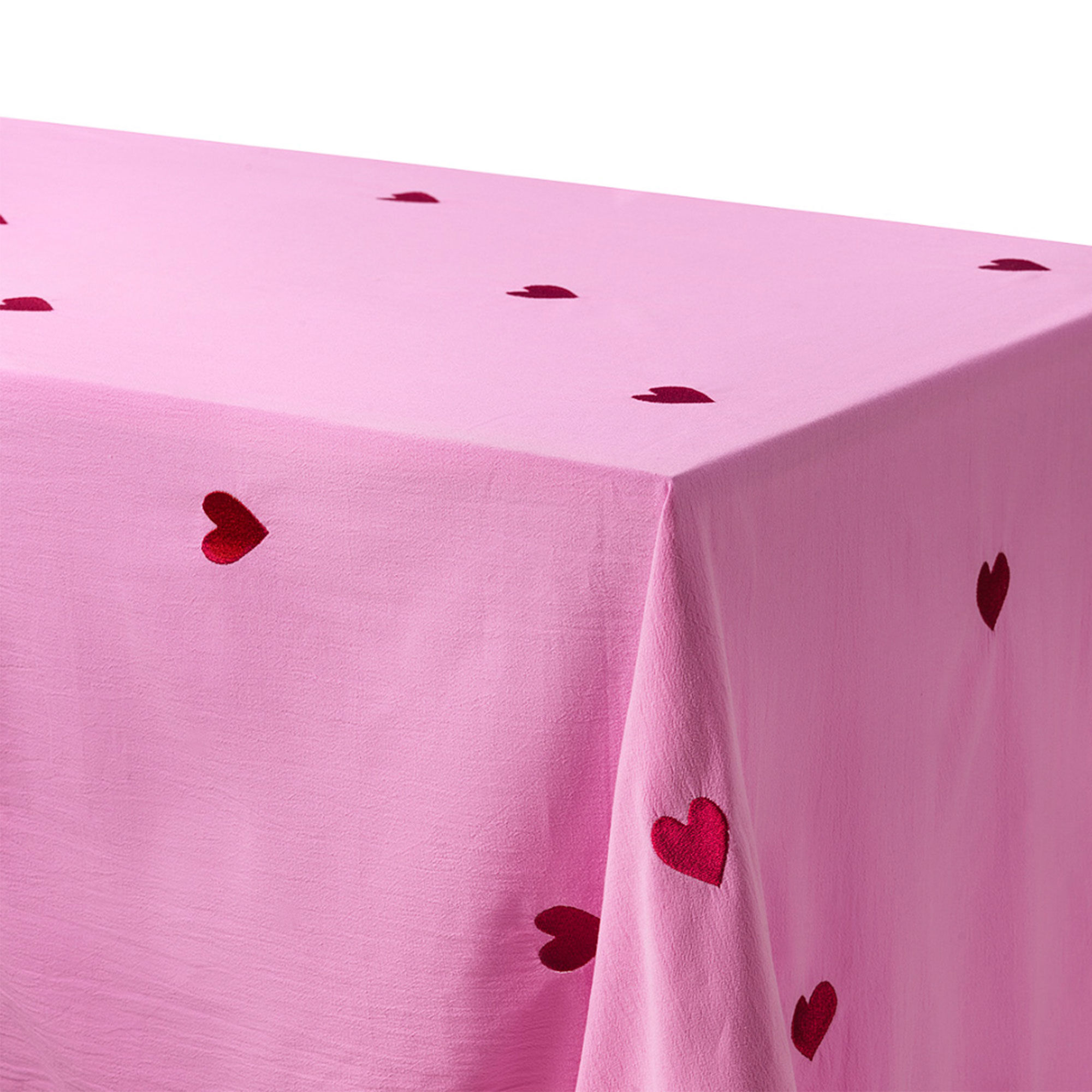 Midnatt Midnats Pink Hearts Dug 180x145 Cm  Lyserød