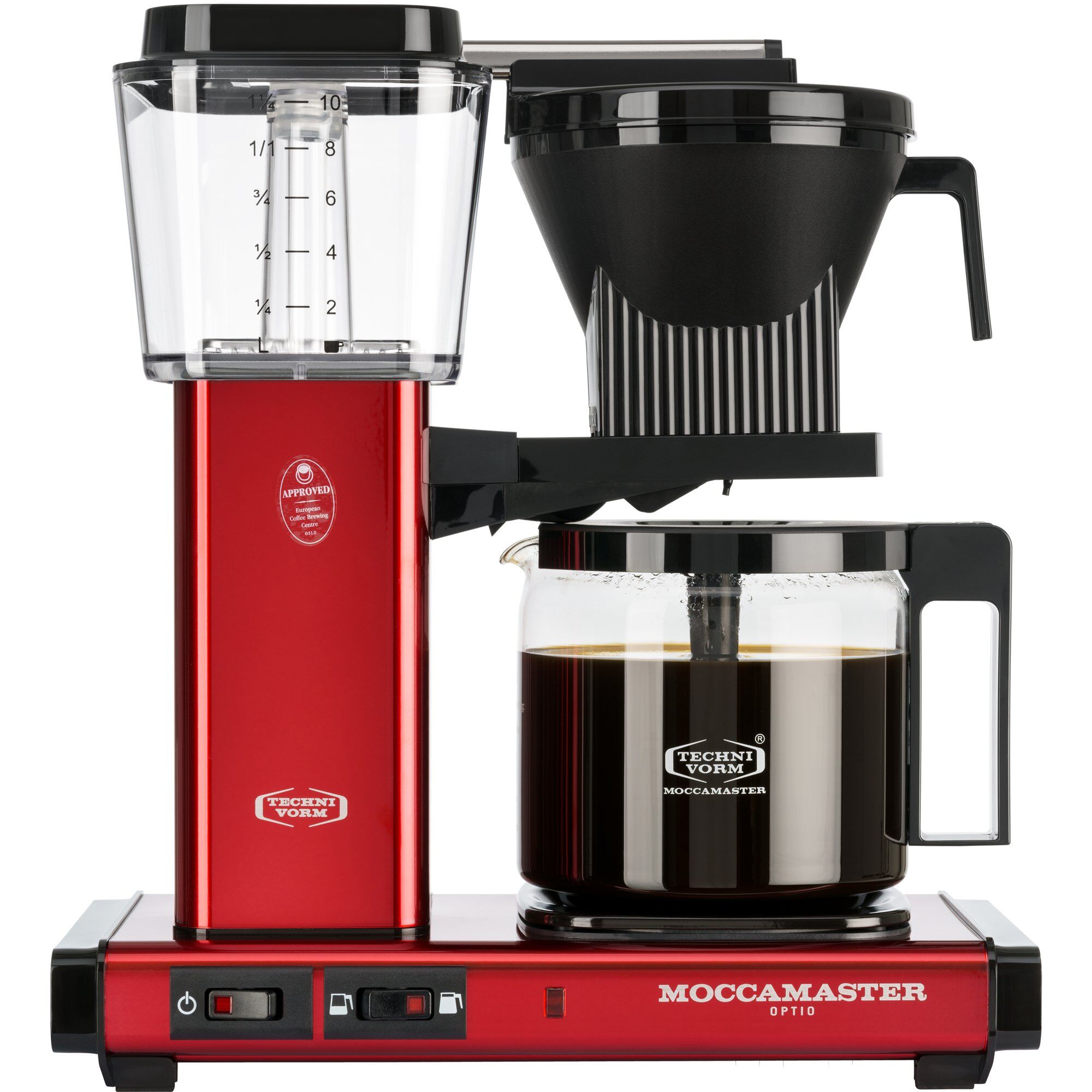 Moccamaster Optio Kaffemaskine   25 Liter  Red Metallic
