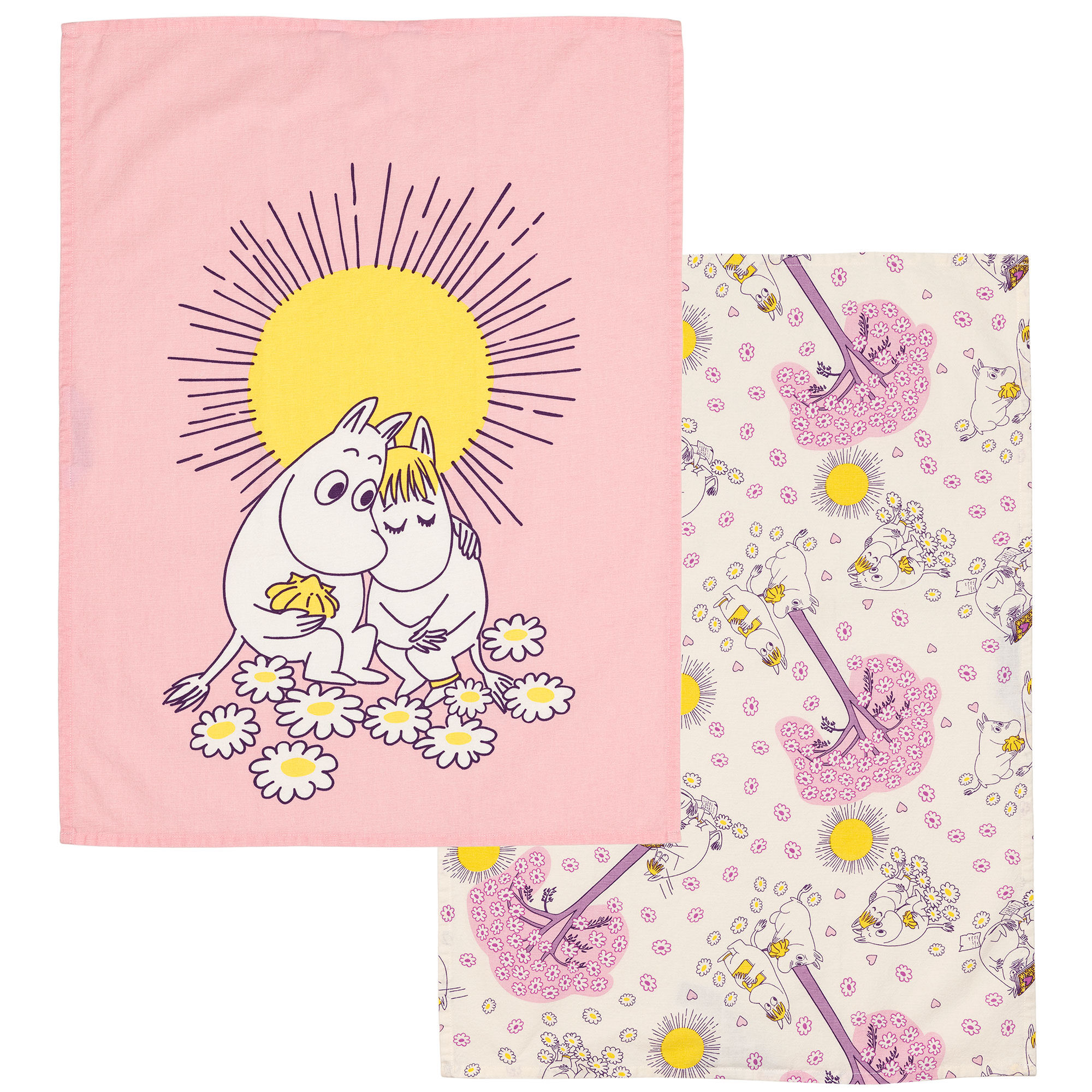Moomin Arabia Forelskede Viskestykke 50ã 70 Cm  Lyserød