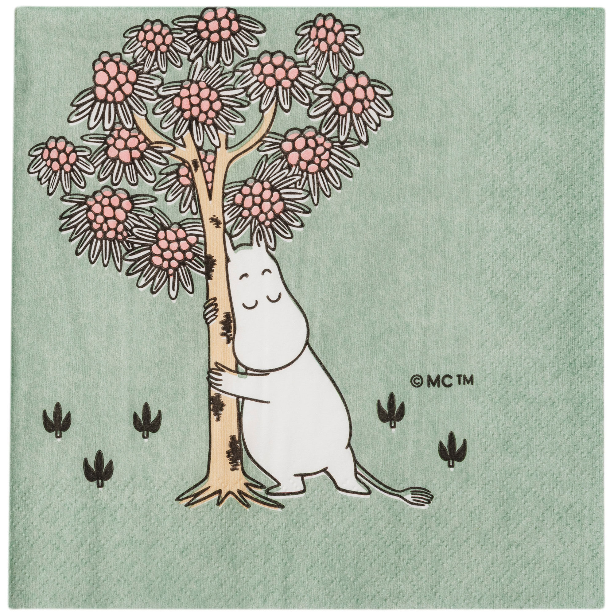 Moomin Arabia Omtanke Papirserviet 33 Cm  Grøn