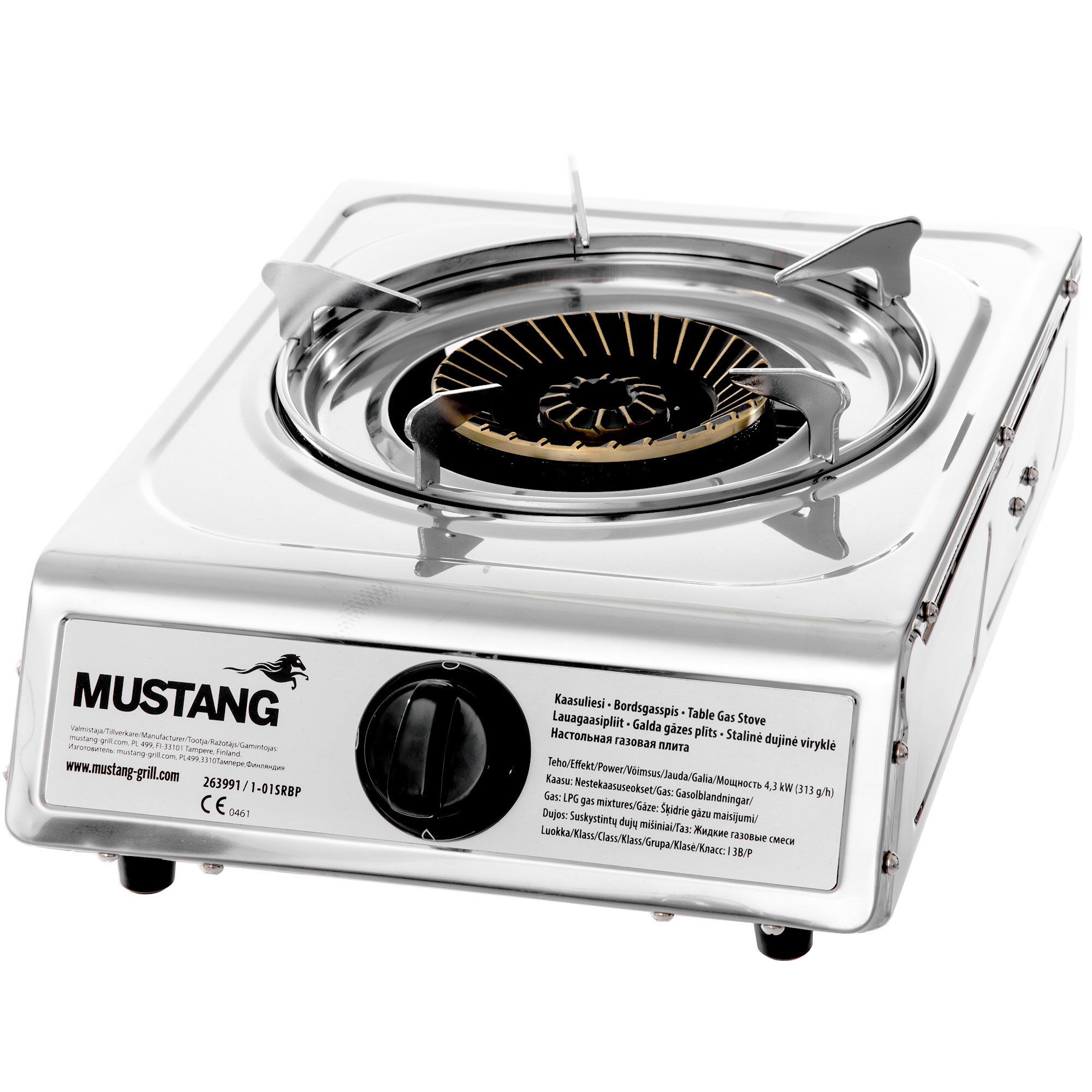 Mustang Gaskogeplade   Brænder Rustfrit Stål     Kw